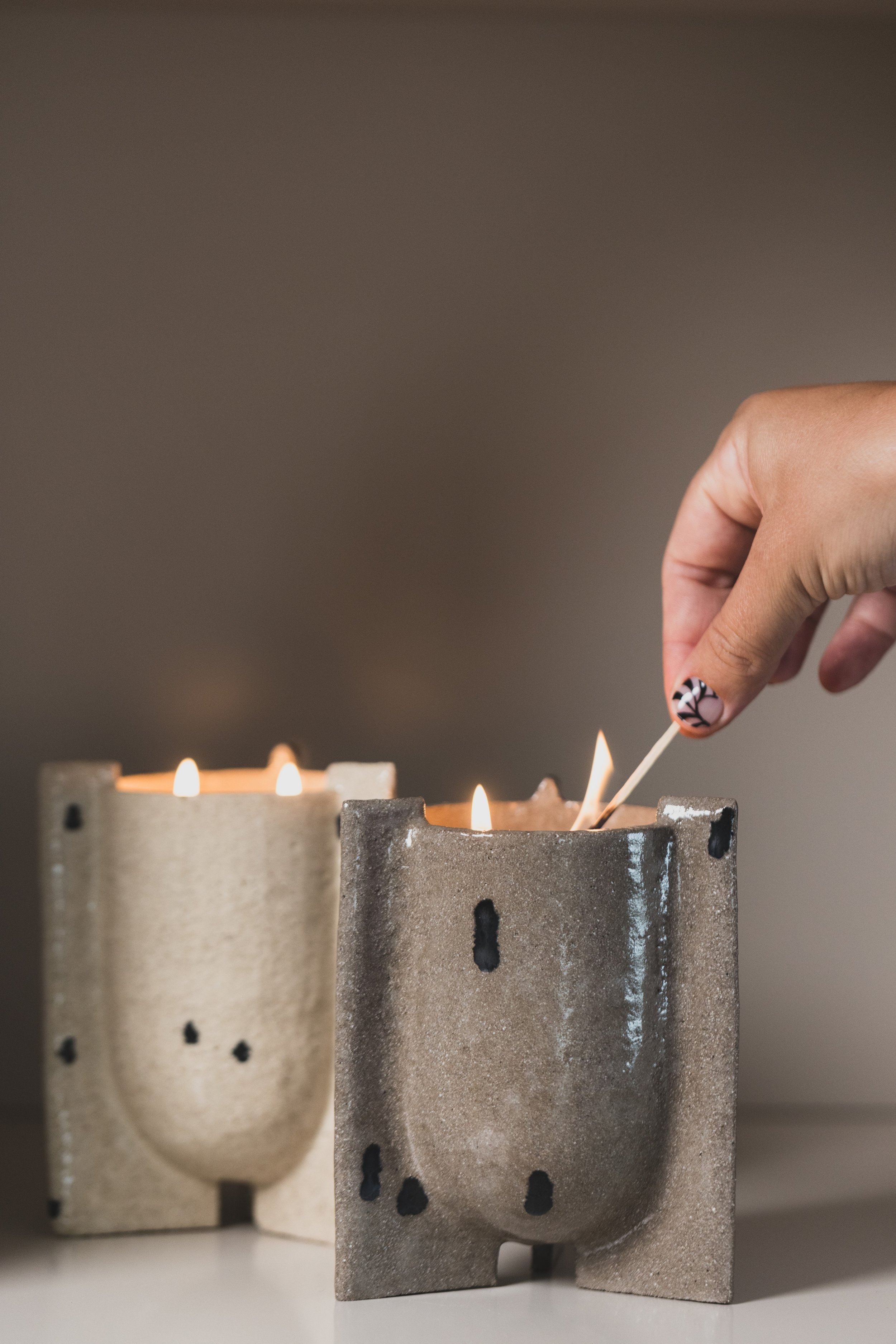 Speckle Candle - Moon Rock
