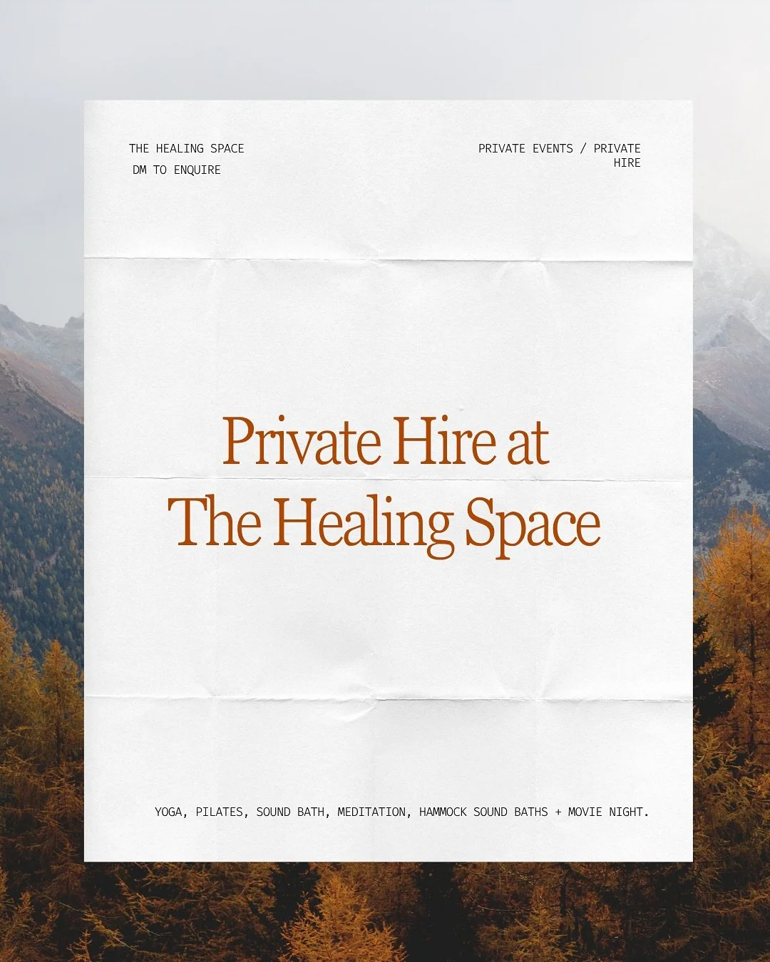 Private hire at @thehealingspacestudio ✨

Looking for a a group activity or peaceful way to celebrate this Christmas? 🌿

We can offer the perfect spot for a private gathering - think group yoga, Pilates, meditation, sound baths, or even a cozy film 