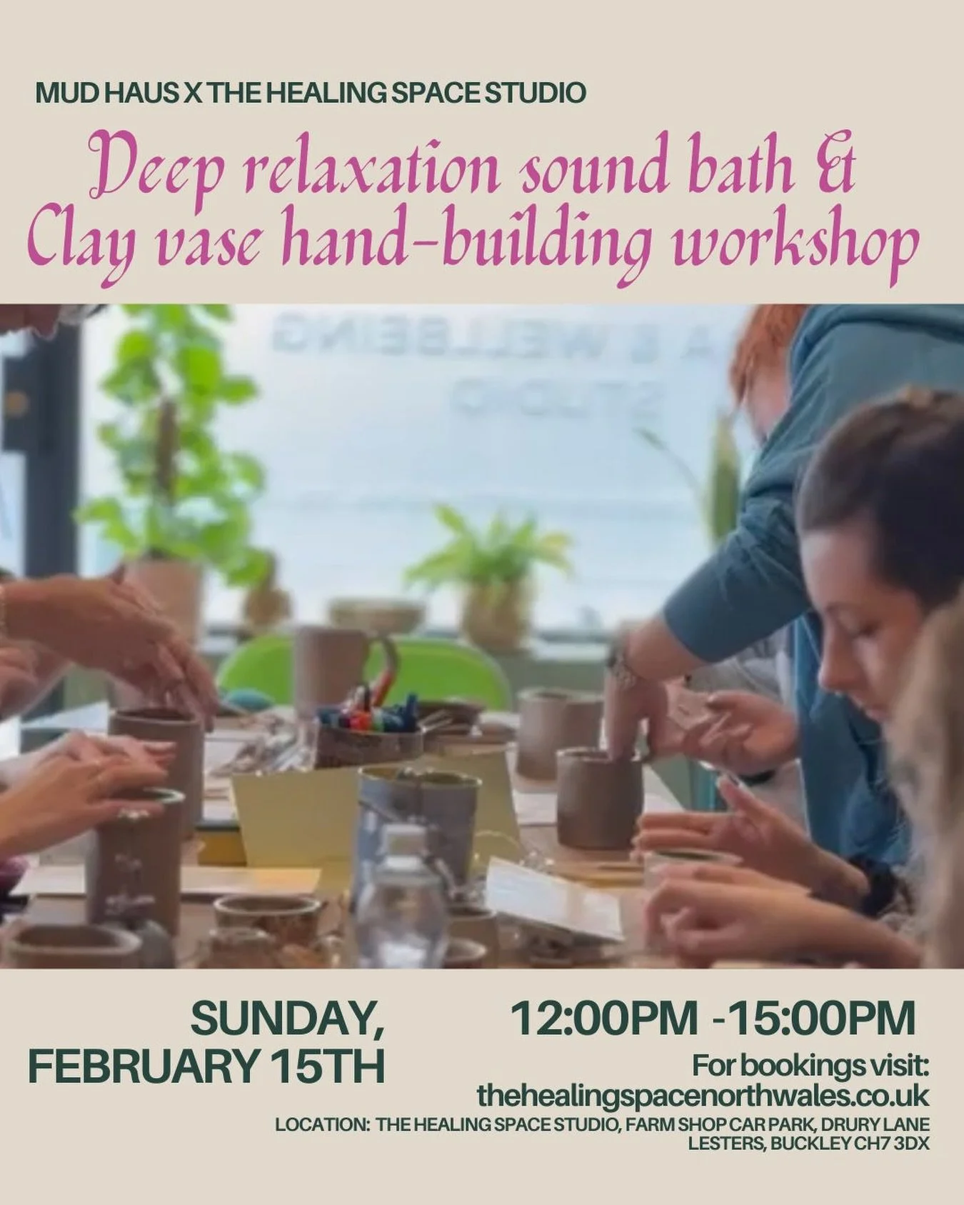 We are delighted to announce our 2nd workshop collaborative with @mudhau.s 🤎✨🫶🏼

Our first workshop in December was a HUGE HIT &amp; so many of you asked for a second date so here it is&hellip;

🤎Clay Vase Handbuilding &amp; Sound Bath 🤎
Sunday 