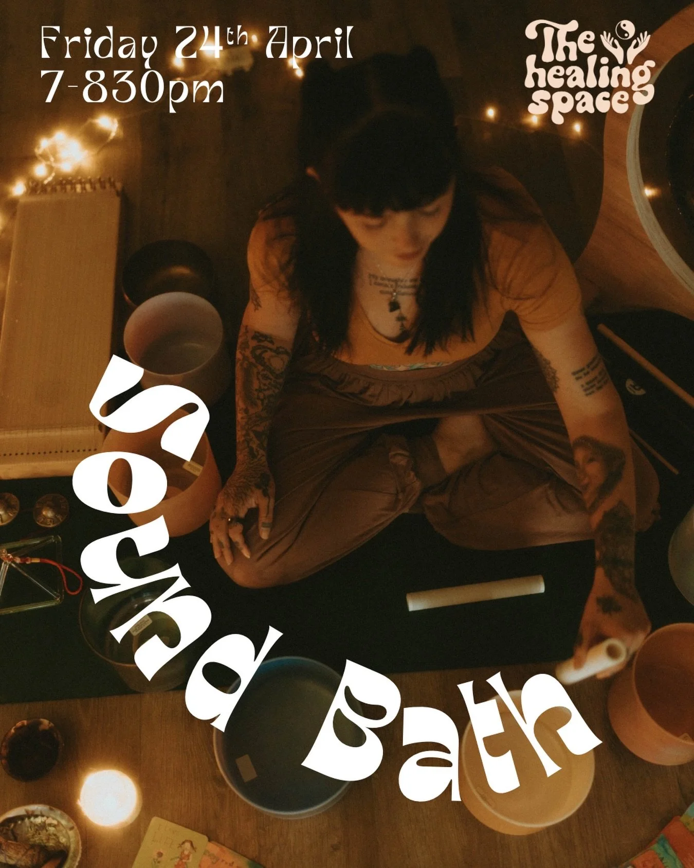 Relax ✨ Renew ✨Release 

Super phsyched for our upcoming sound bath meditation with Gemma🙌 

Friday 24th April 
7-830pm
&pound;18 pp

Here&rsquo;s some of the lovely benefits 🫶🏼

Deep relaxation- release emotional tension and stress 

Emotional ba