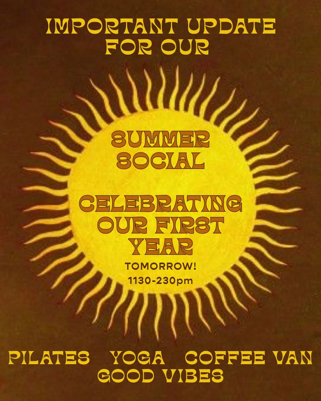 ✨IMPORTANT INFO ABOUT TOMORROW&rsquo;S EVENT✨

We&rsquo;re moving indoors due to the weather, but we&rsquo;re still bringing all the summer vibes for our Summer Social 1st Birthday Celebration! 🥳

We were so hoping to be outside on the grass, but we