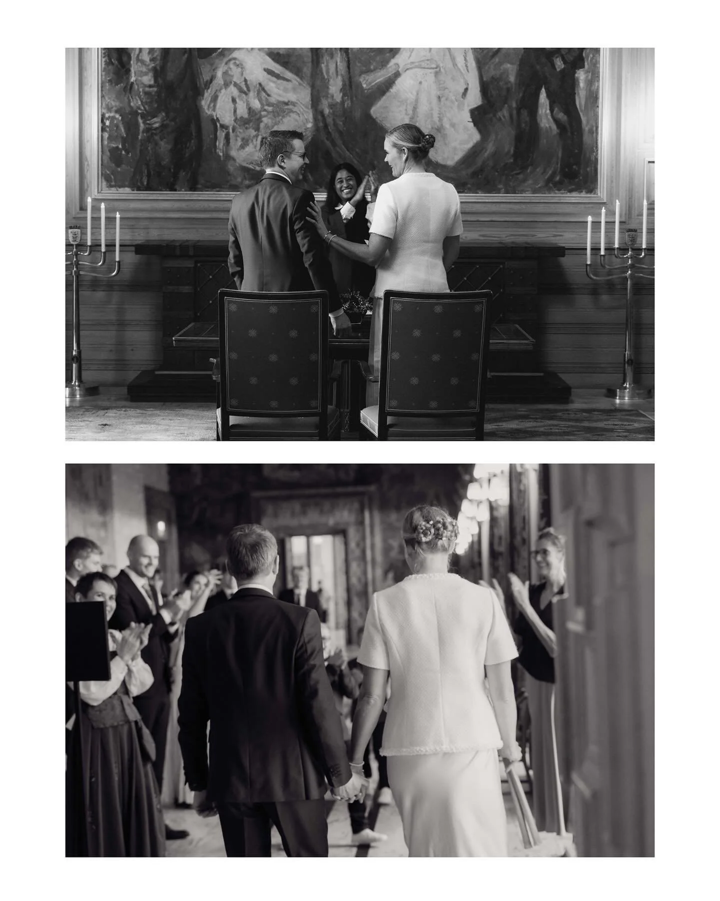 Bryllup i Oslo R&aring;dhus er alltid like fint🥰 
Kjenner du noen som skal gifte seg i 2025, men som ikke har funnet fotograf? Jeg har flere ledige datoer i &aring;r! 🙋🏼&zwj;♀️ send meg en melding p&aring; instagram, eller p&aring; Mail &ndash; ma