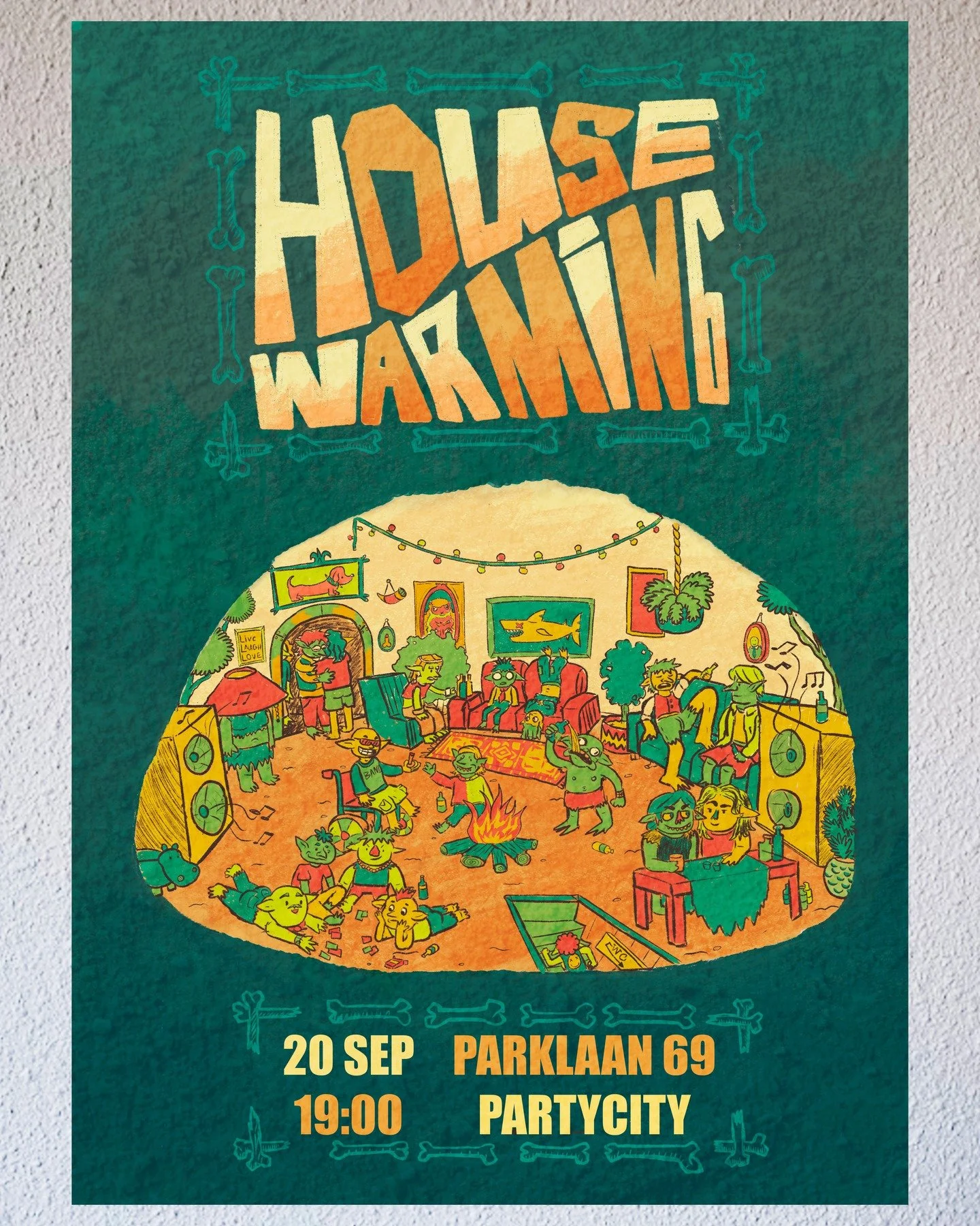 Little invitation for a little housewarming

Funfact: Deze poster is gemaakt in procreate, want papa Adobe was ff boos op me

(Adres veranderd vanwege obvious redenen 😘

#Posterdesign #graphicdesign #illustration #procreate #goblins