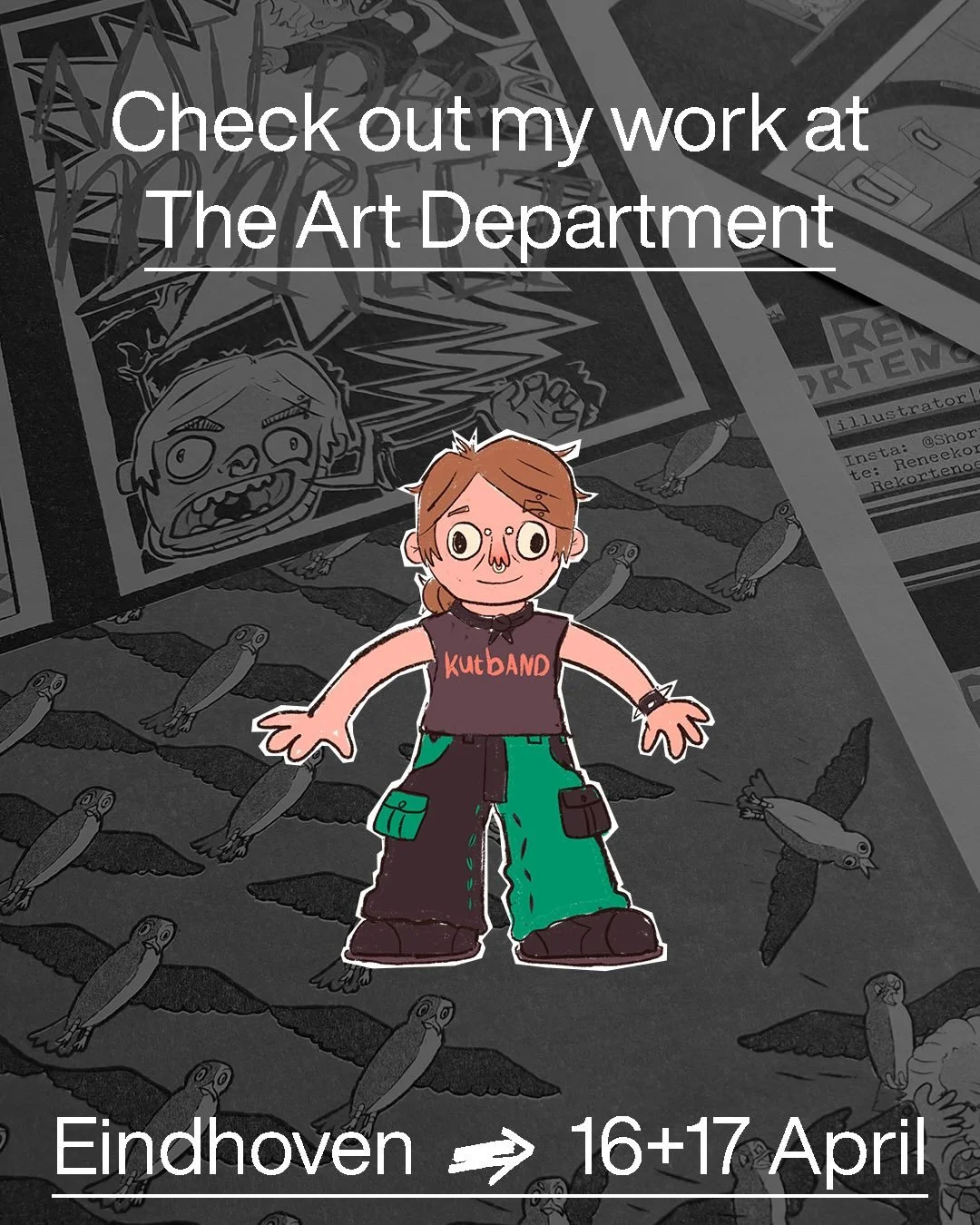 💥PLAYGROUNDS, LAAT JE LIKKEN💥

Soooo stoked to be back at @tad.playgrounds this year and this time you can find met at the art market selling zines, prints, buttons etc etc. Such a full circle moment after years of attending the festival as a stude