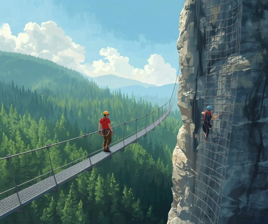 Pripravujeme Začiatočnícka ferrata - Skalka pri Kremnici (rôzne obtiažnosti A-F)