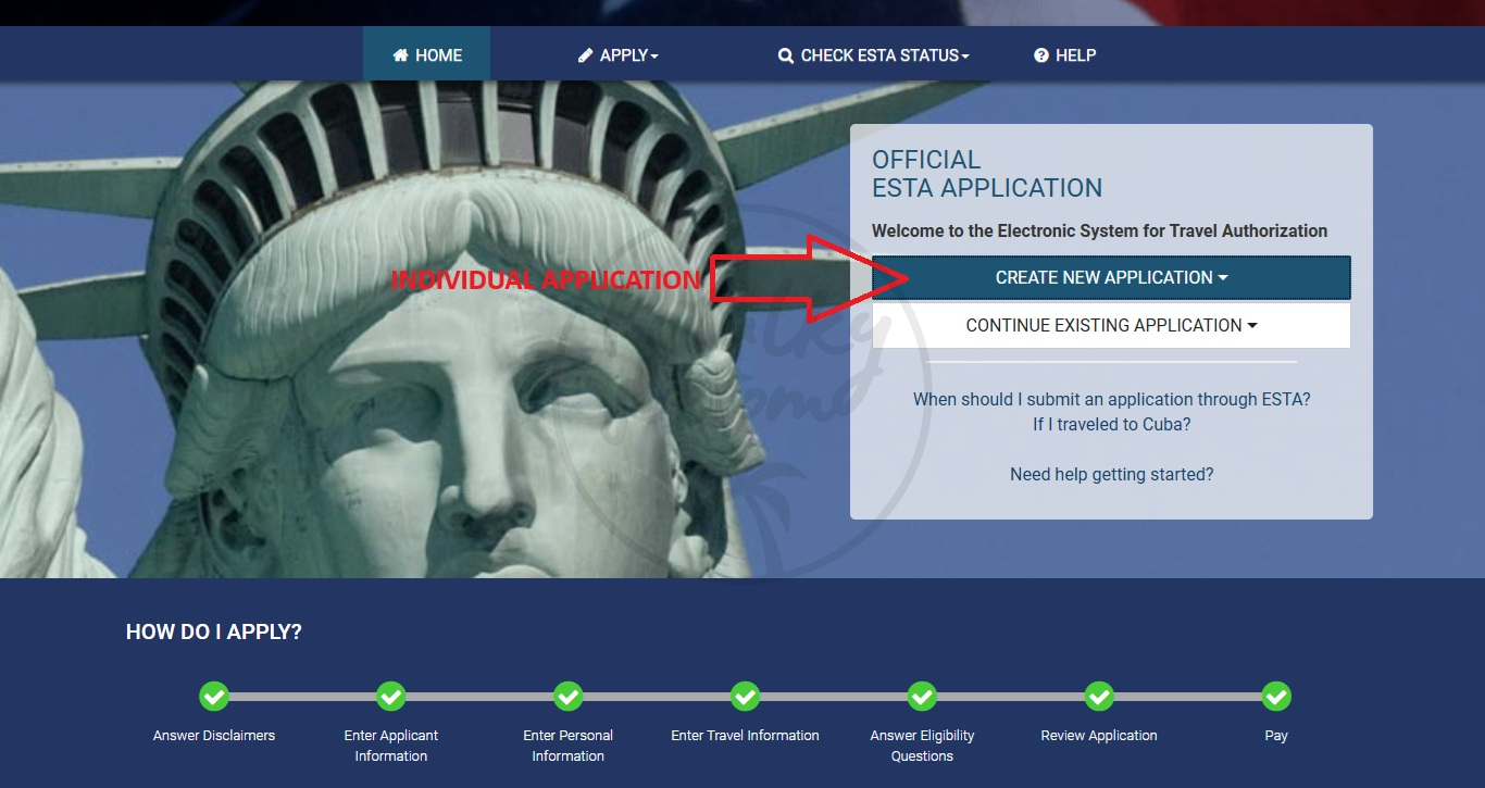 Ak ste od 01.03.2011 navštívili niektorú z týchto krajín: Irán, Irak, Kuba, Jemen, Sudán, Sýria, Líbya, Sev. Kórea, Somálsko, prestaňte čítať tento návod, nárok na udelenie ESTA nemáte a musíte žiadať o turistické víza.