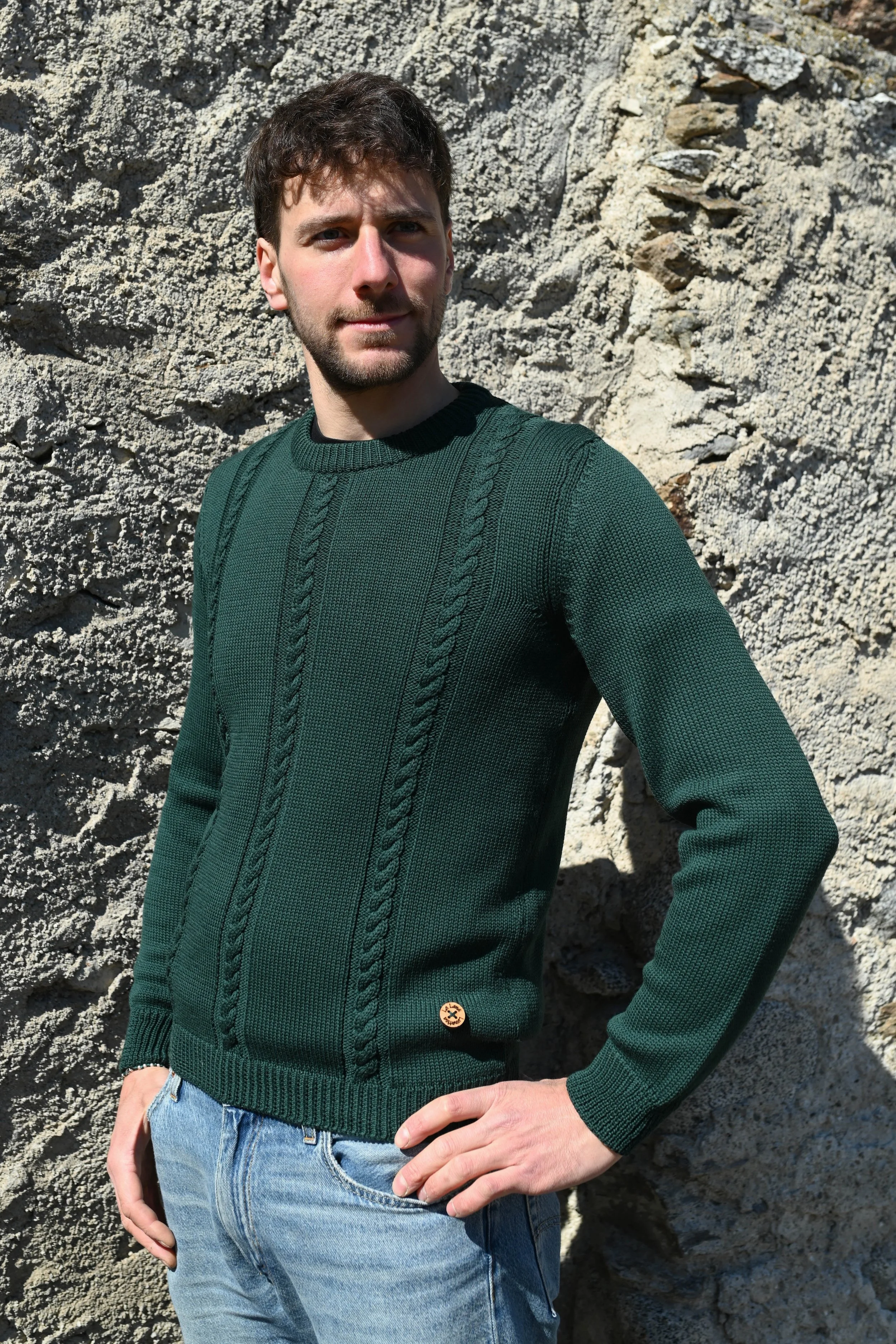 maglieria trecce lana merino fatta a mano.JPG