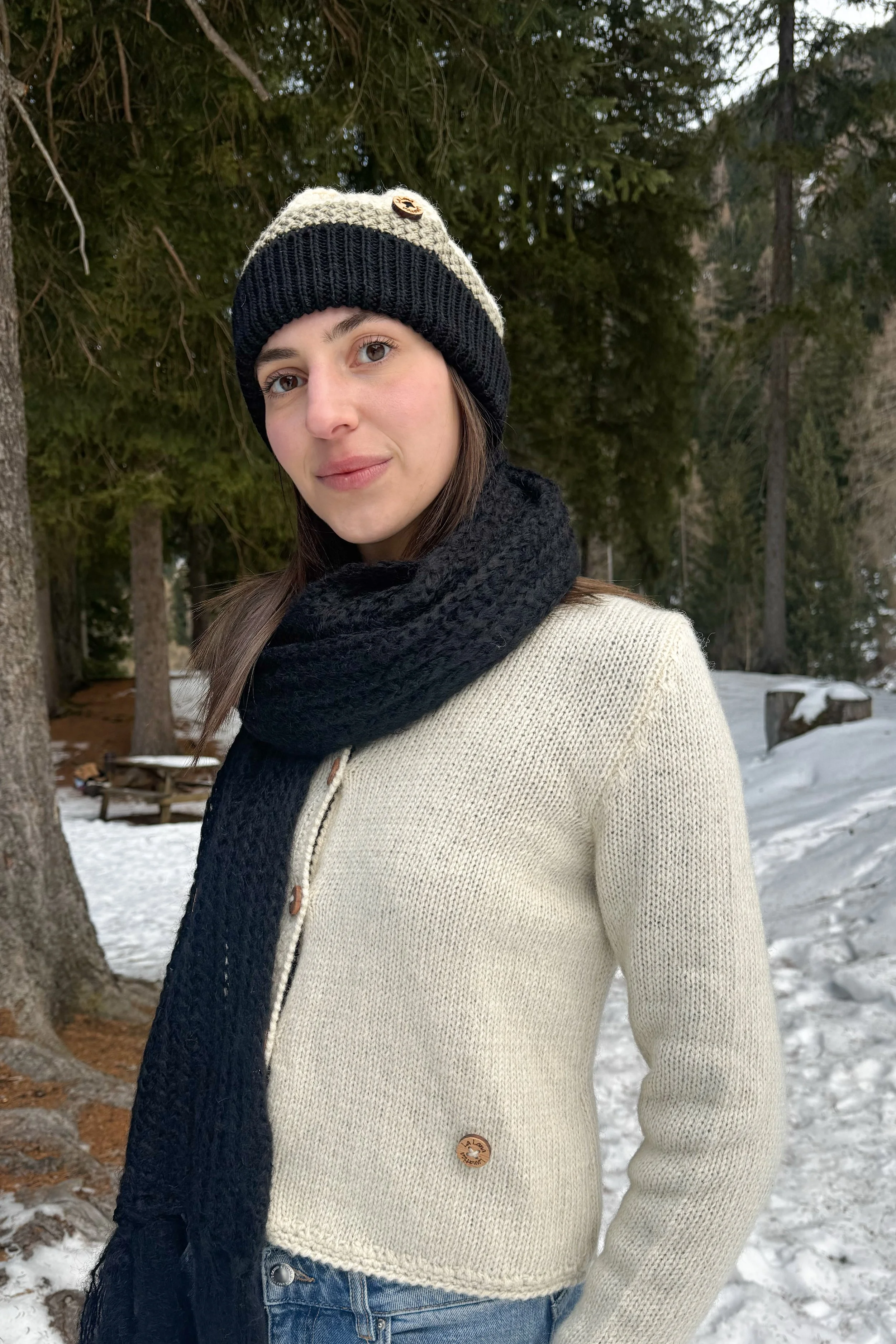 Set sciarpa mohair + berretto