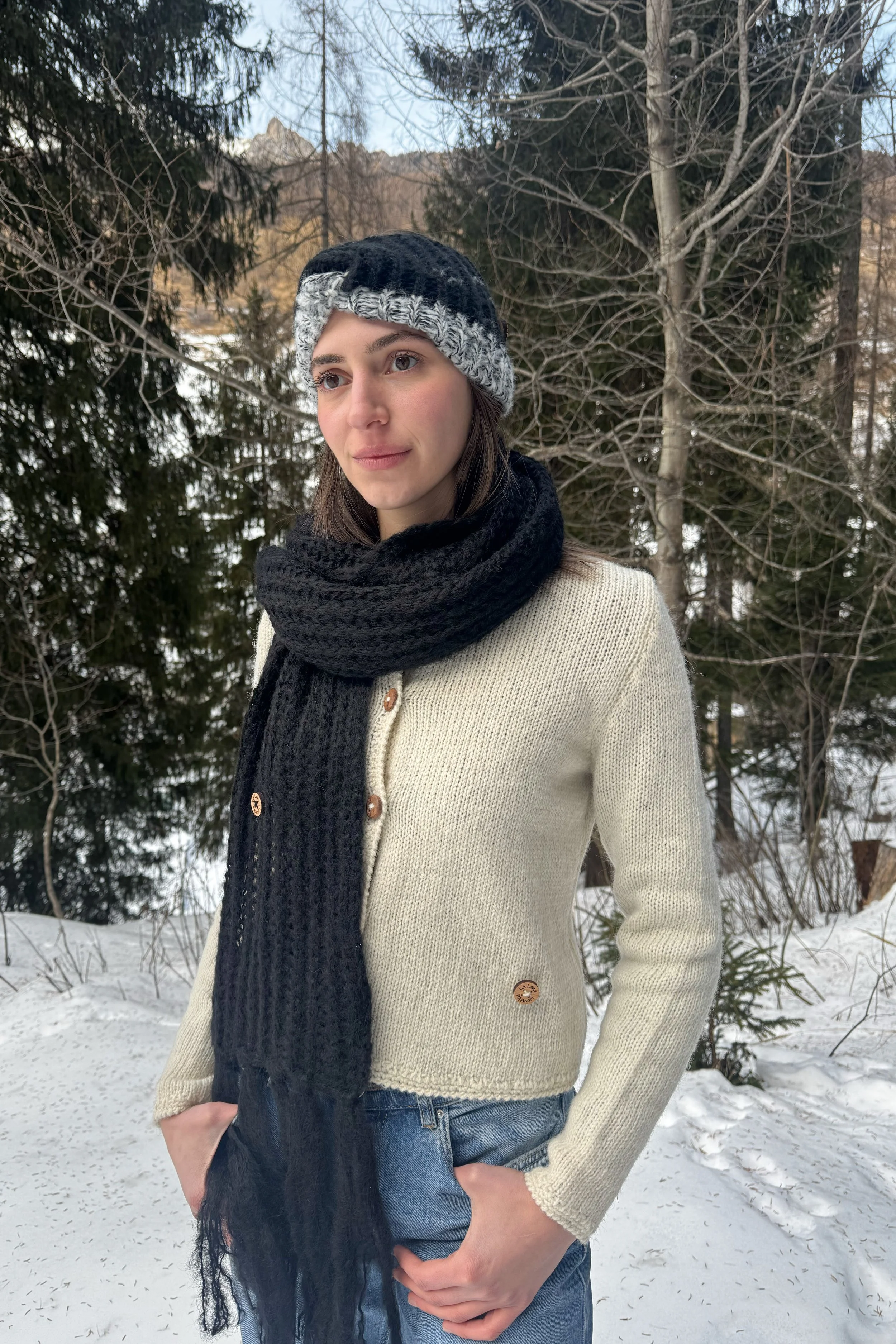 Set sciarpa mohair + fascia