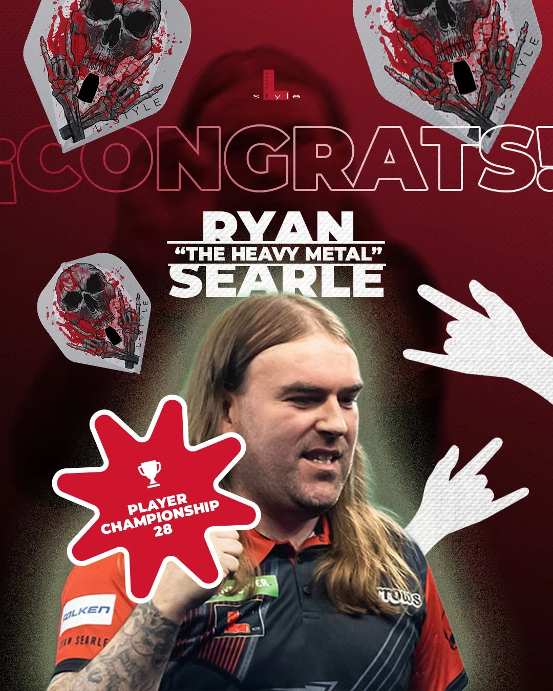 YES, RYAN! 

&quot;Heavy Metal&quot; strikes again! A massive shoutout and congratulations to Ryan Searle on an incredible win at the latest Players Championship. He fought off a strong challenge from Mario Vandenbogaerde to secure his second title o
