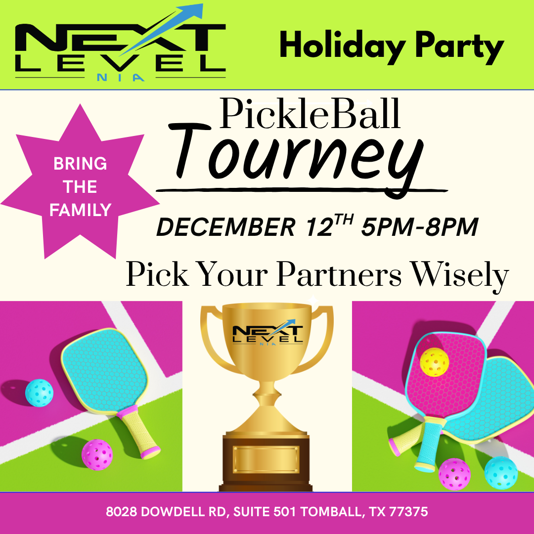 Members &amp; Friends Next Level NIA HOLIDAY PARTY/Pickleball Tournament