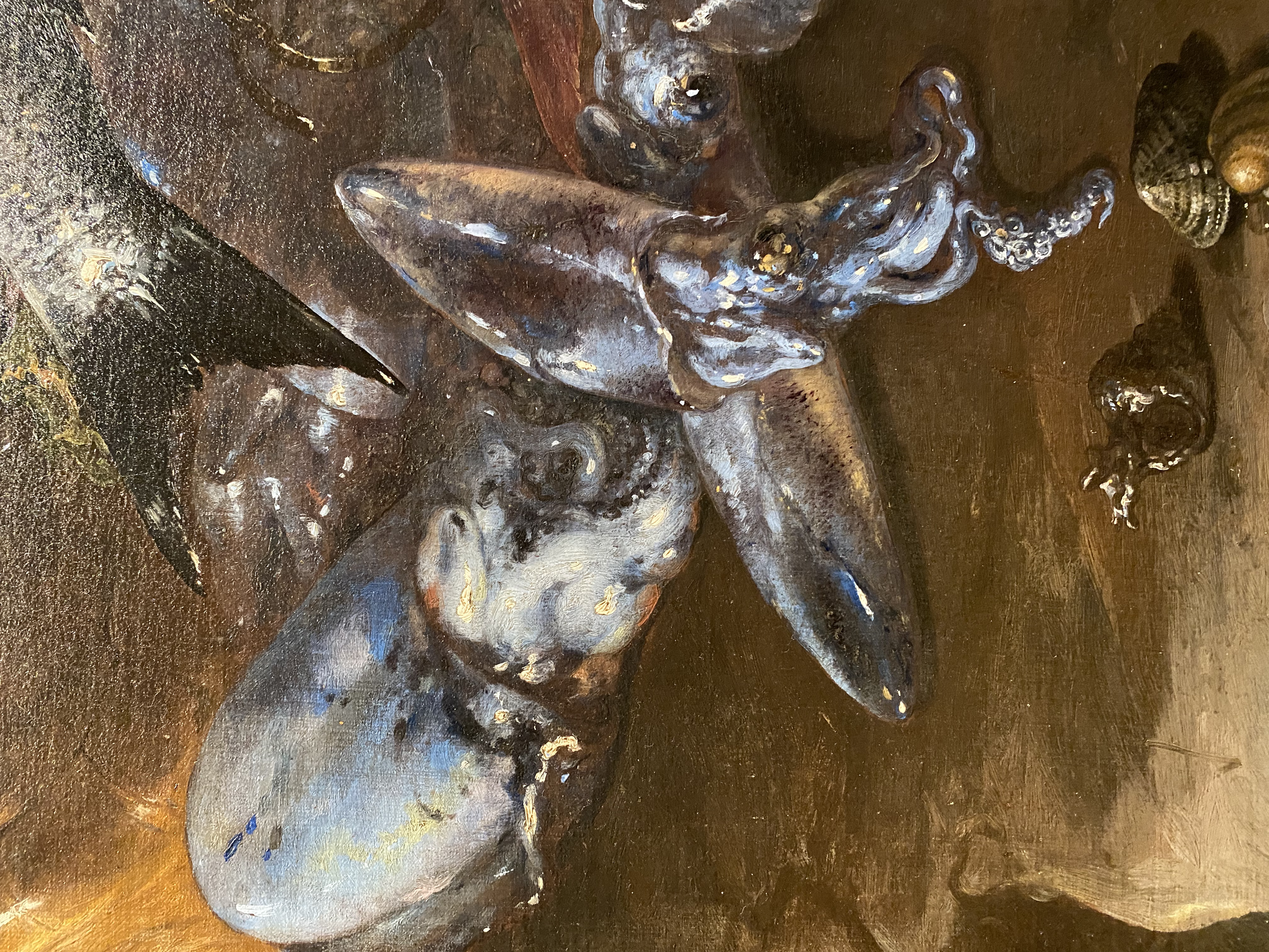Giuseppe Recco
Still Life with Fish and Other Marine Life (detail)
Capodimonte