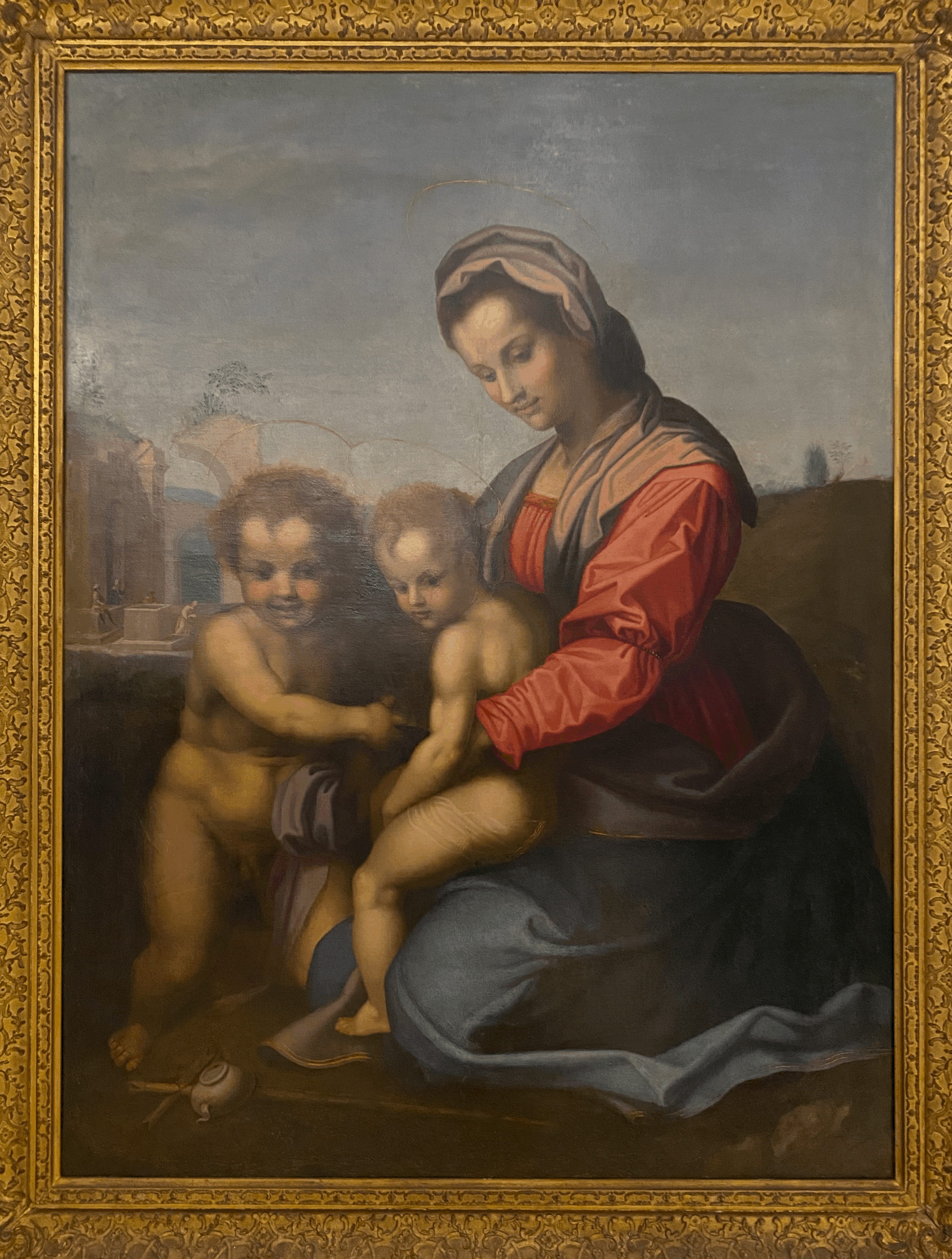 Madonna and Child with Infant Saint John the Baptist by a follower of Andrea del Sarto (1)