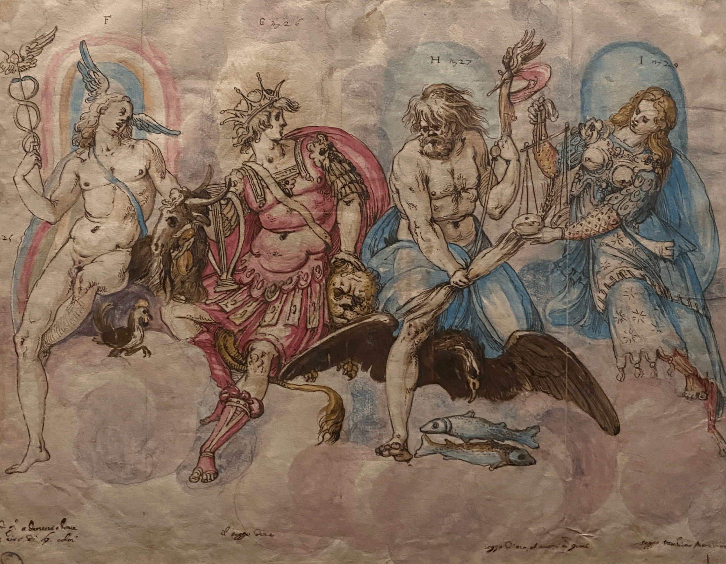 The Planets Mercury, The Sun, Jupiter, and Astrea by Bernardo Buontalenti (1)