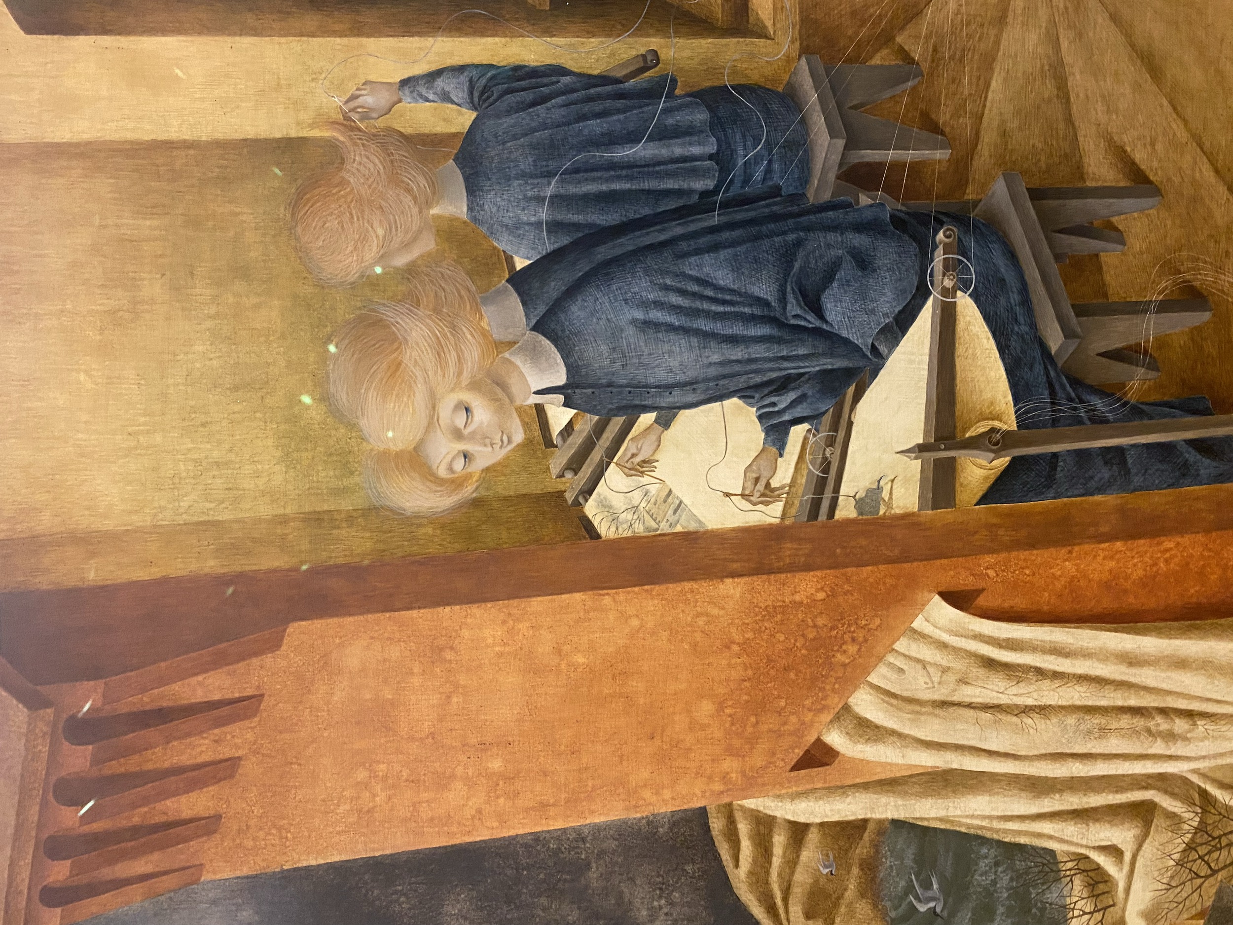 Remedios Varo
Bordado del manto de la tierra, Embroidering the Earth's mantle (detail)
Art Institute of Chicago