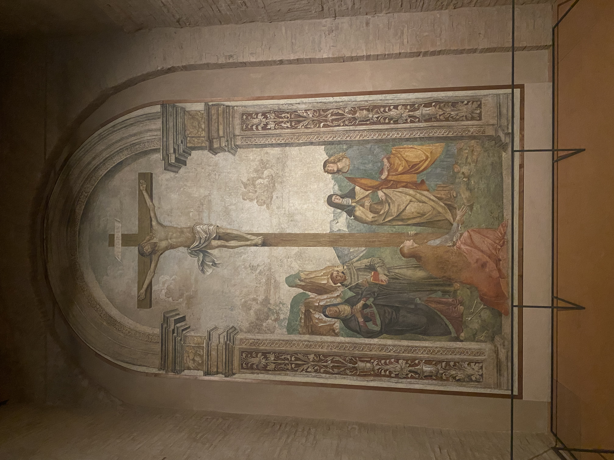 Marco Palmezzano
The Crucifix, The Madonna and Saints Francis, Clare, John the Evangelist and Magdalene
San Domenico Museum, Forlì