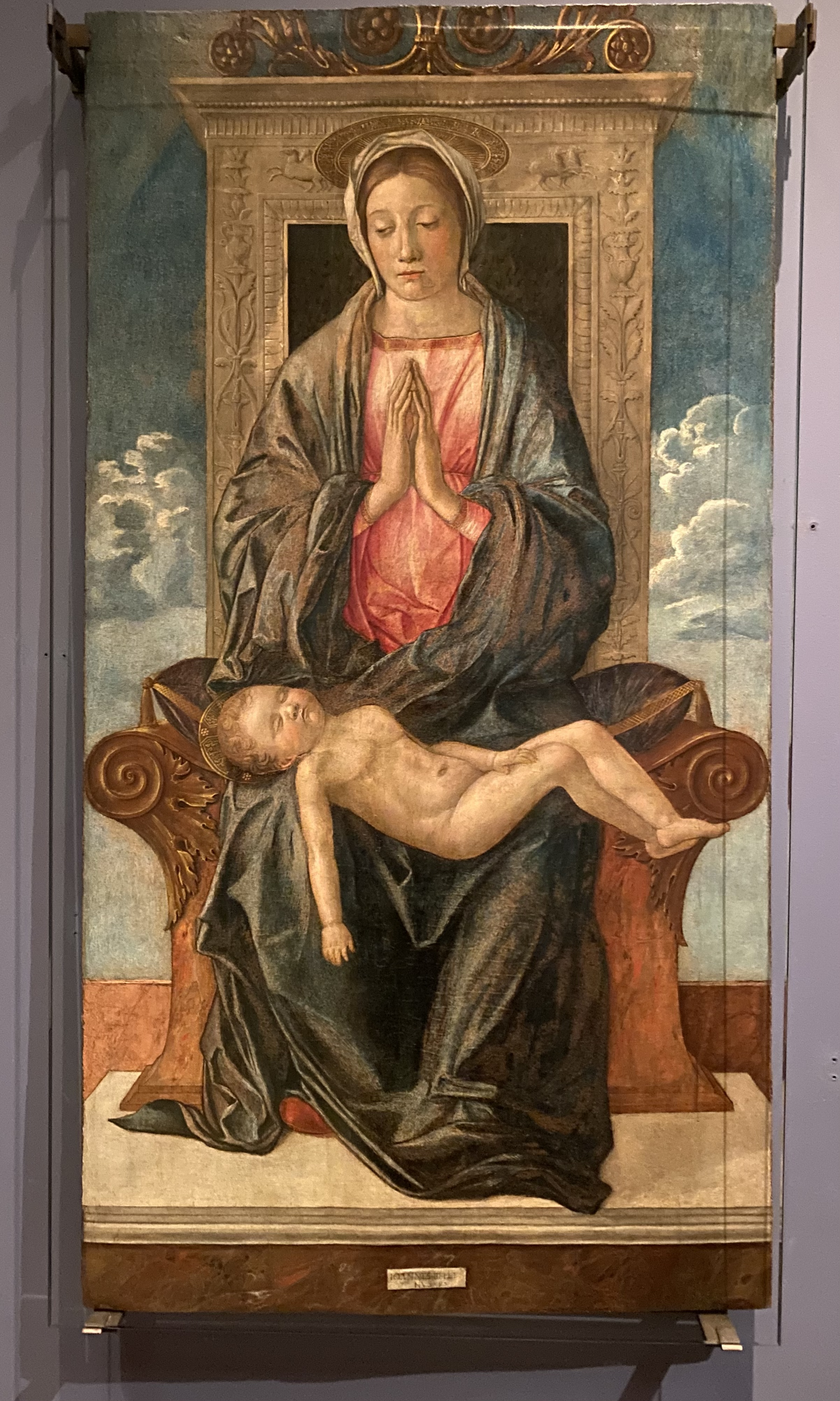 Giovanni Bellini
Enthroned Madonna Adoring the Sleeping Christ Child
Gallerie dell'Accademia di Venezia