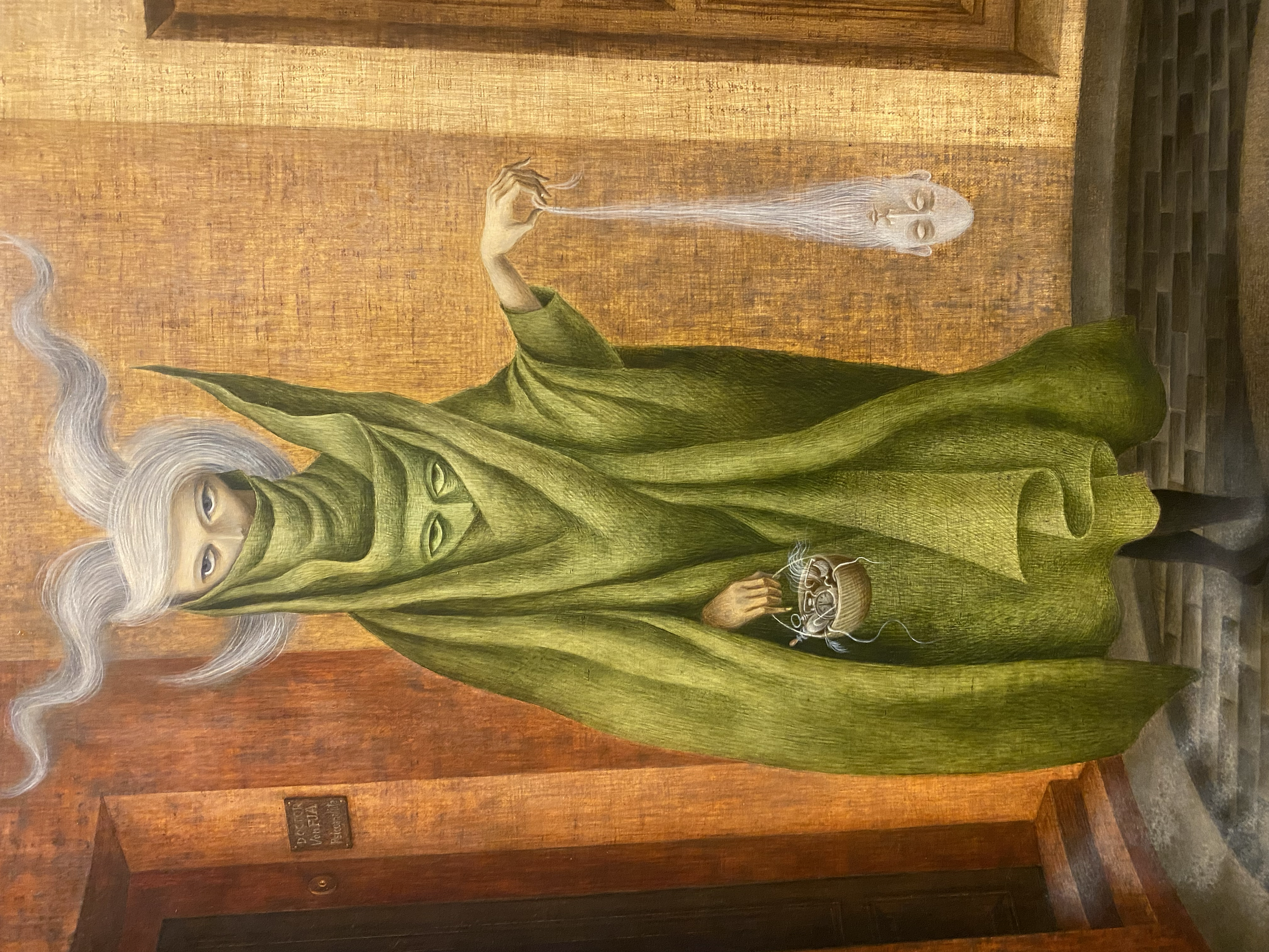 Remedios Varo
Woman Leaving the Psychoanalyst, Mujer Saliendo del Psicoanalista (detail)
Art Institute of Chicago