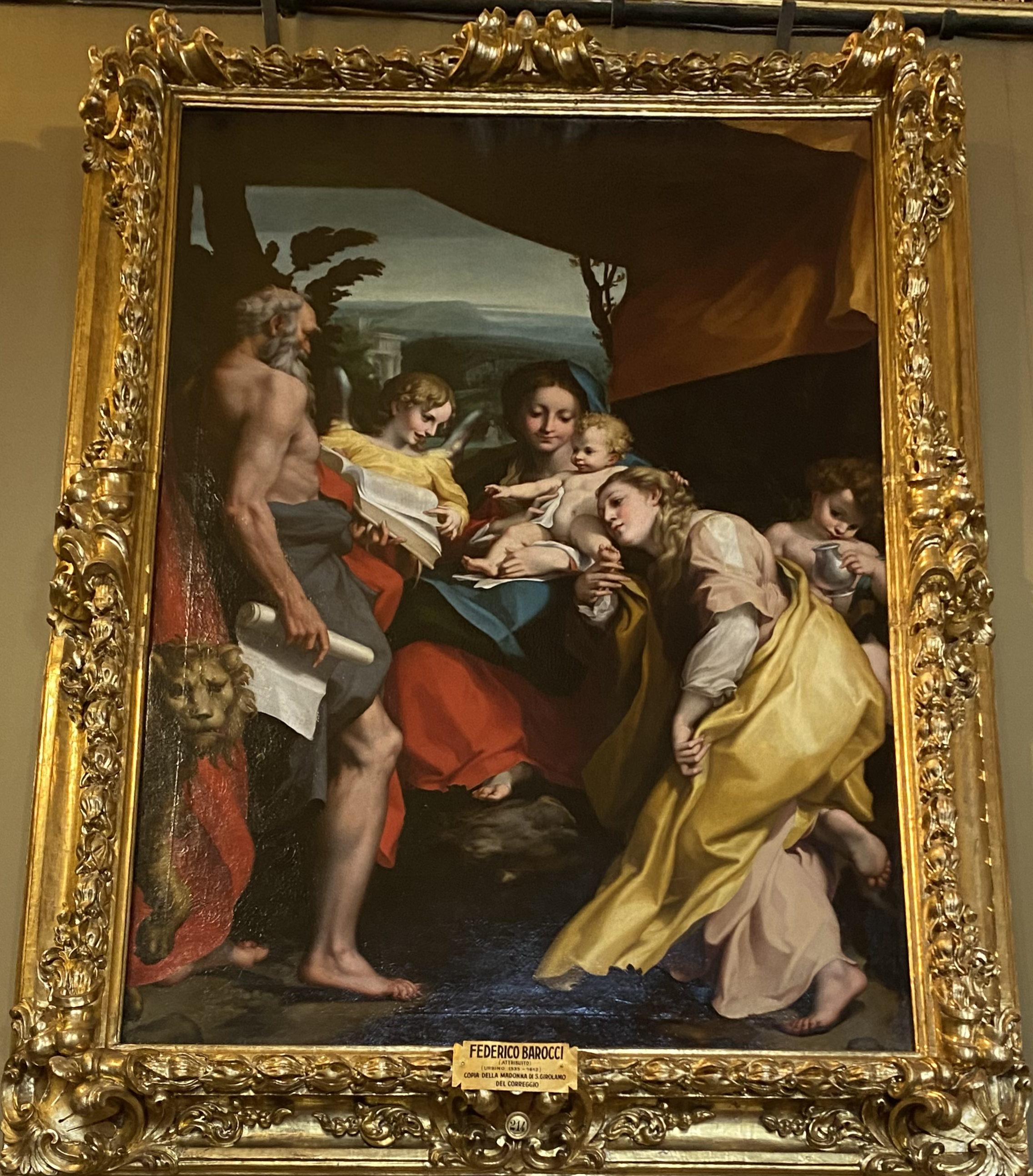 Federico Barocci
Copy of Correggio's Madonna of St. Jerome
Pitti Palace