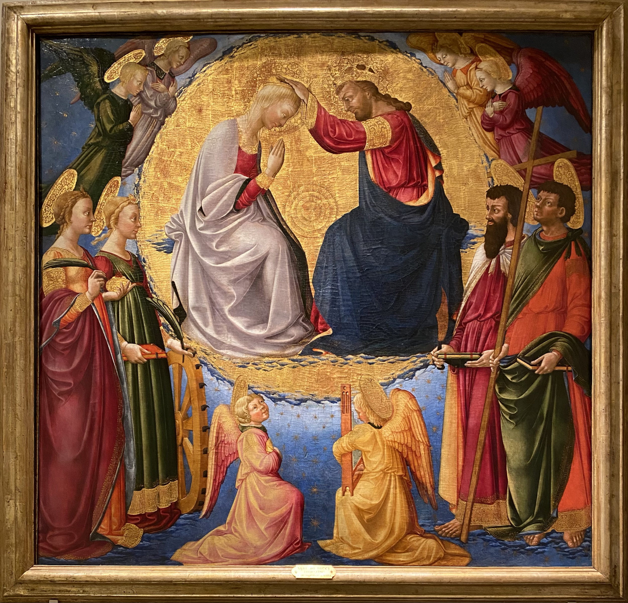 Neri di Bicci
Coronation of the Virgin with St. Lucy, St. Catherine of Alexandria, St. Bartholomew and St. Philip
Museo degli Innocenti