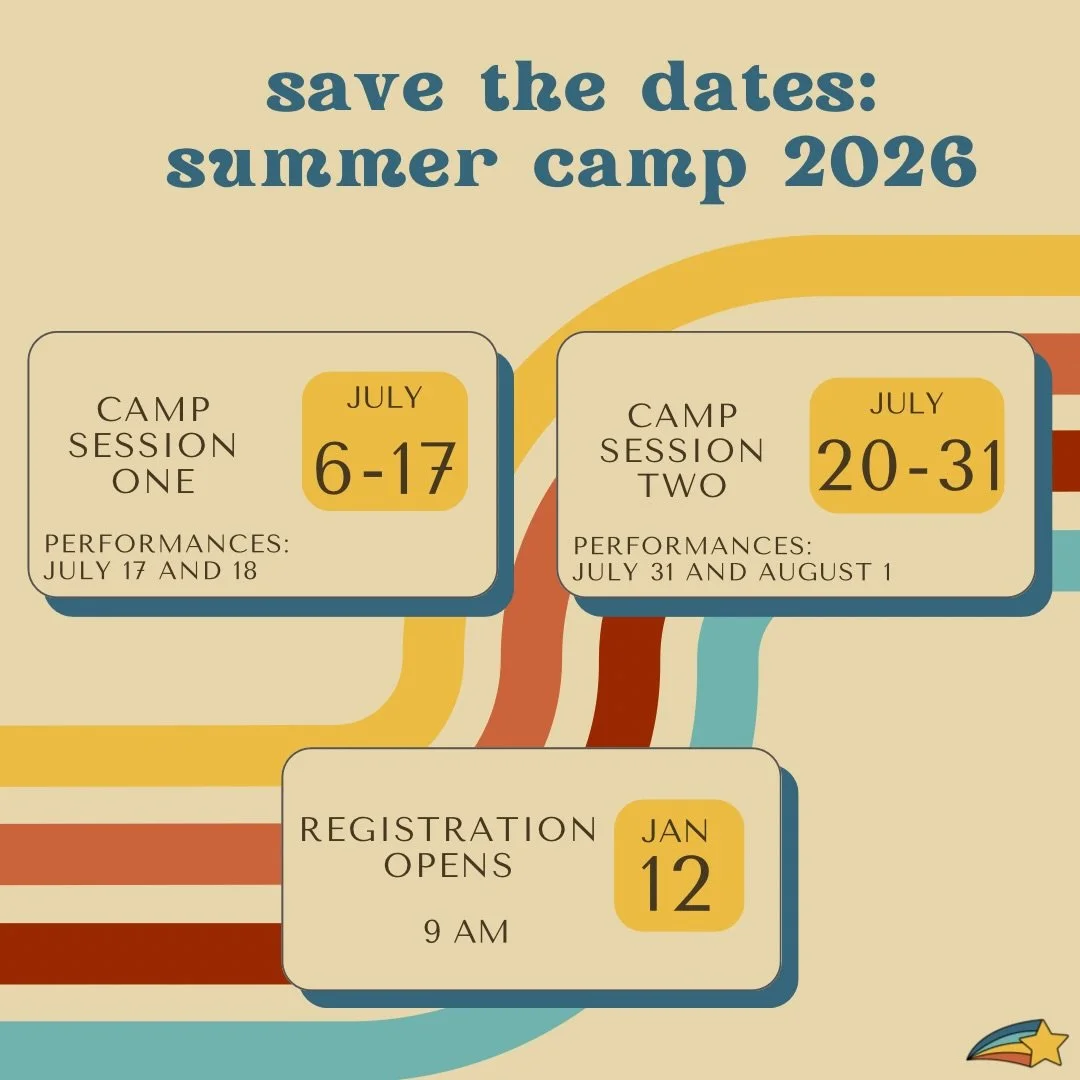 Dreaming about summer already? Mark your calendars now for our upcoming summer programs, Summer STARS musical theatre camp and STARS Senior for adults 50+. Be on the lookout for show titles, coming very soon!