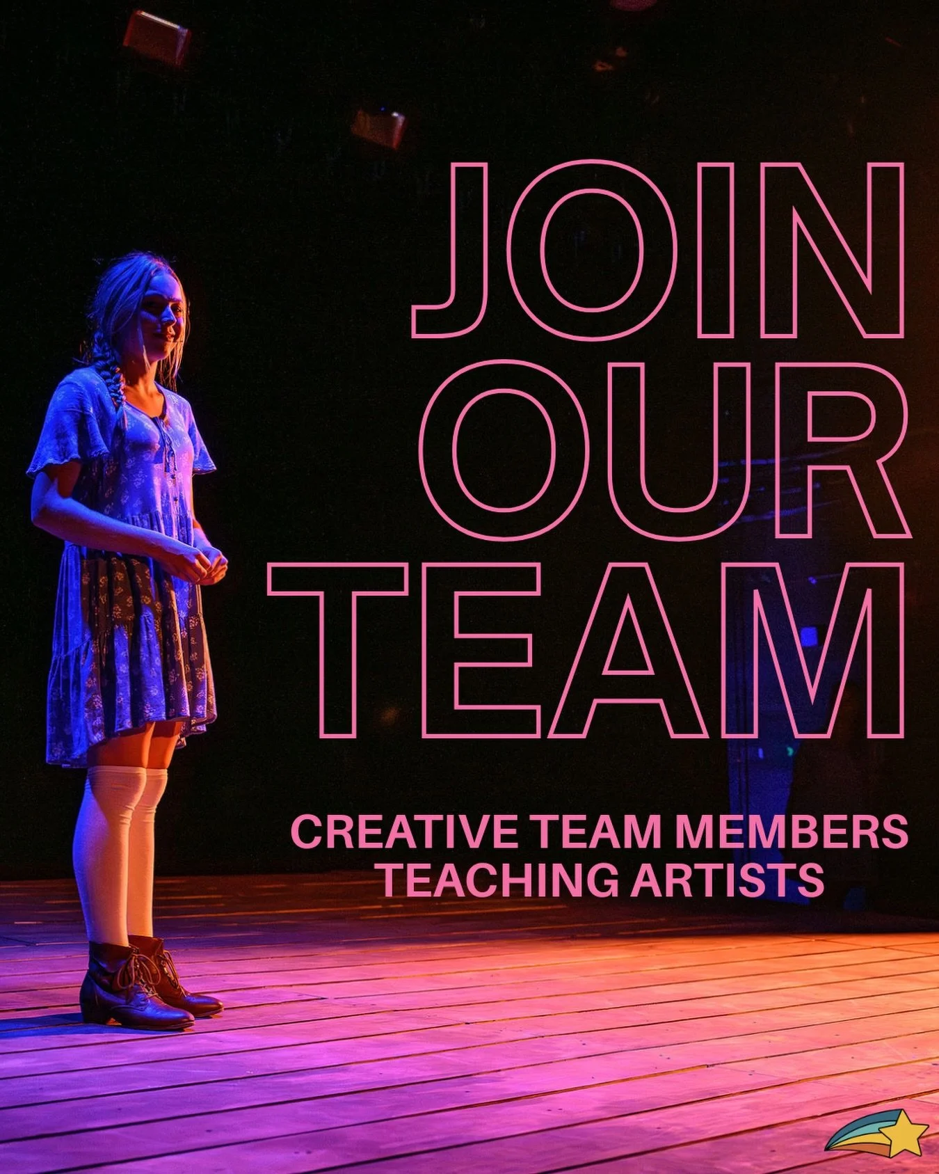 STARS Performing Arts is looking to expand our team of energetic, passionate arts educators and theatre professionals. 

We&rsquo;re currently hiring creative team members and teaching artists to join our team in the fall of 2026 and the spring and s