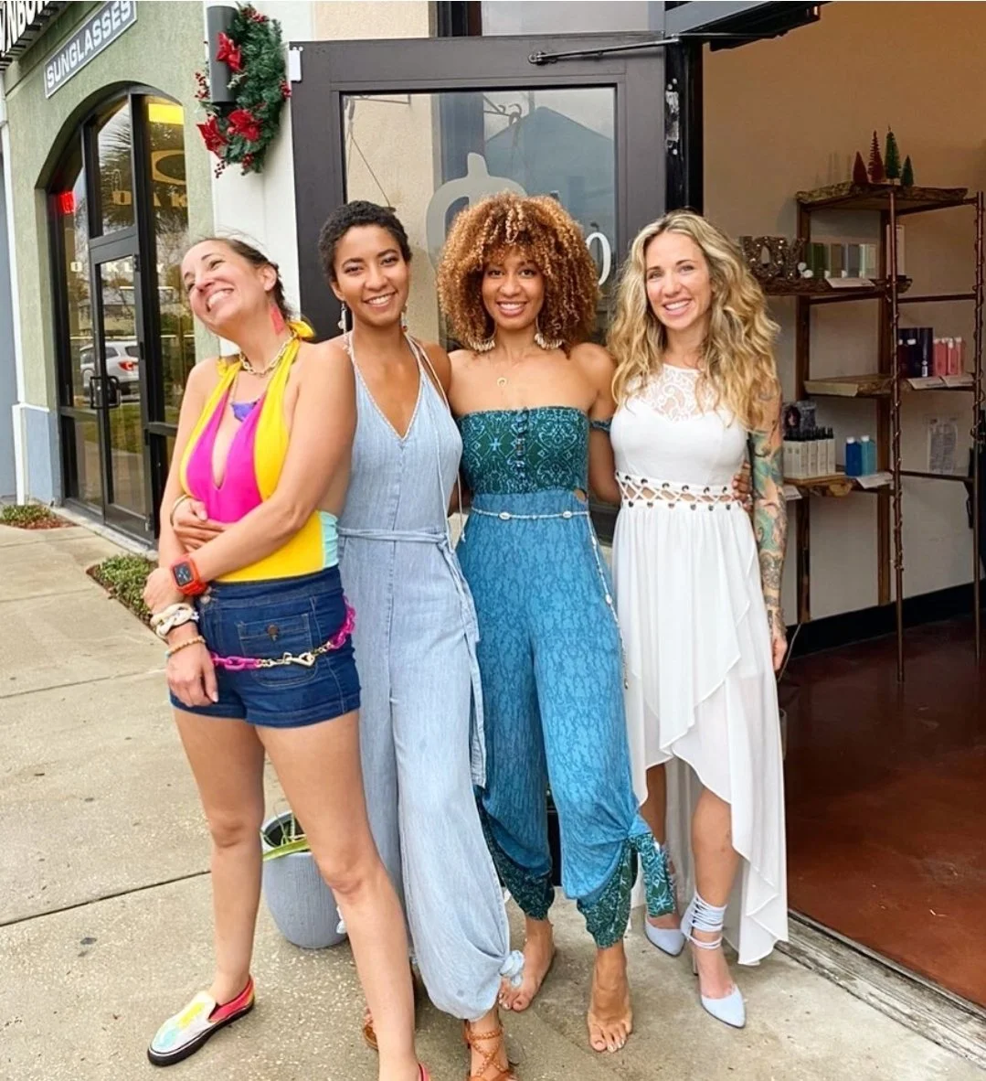 Fun salon vibes at Phi Eco Salon Jacksonville Beach FL — organic hair salon community