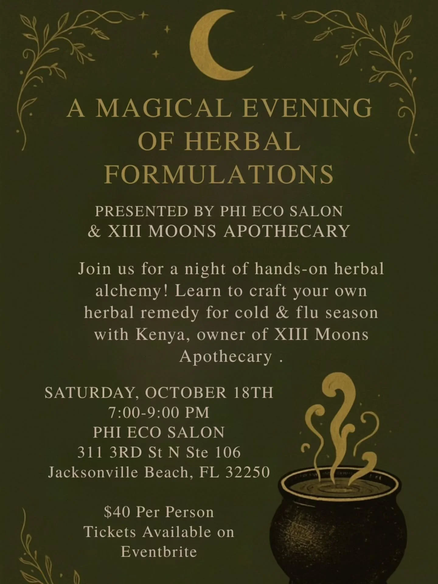 Looking for something ✨magical✨ to do this month? Celebrate spooky season with a little potion brewing! 

SATURDAY OCTOBER 18TH Join us as we welcome the healing powers of Kenya from @xiiimoons and let her guide you in a hands on class! Kenya will be