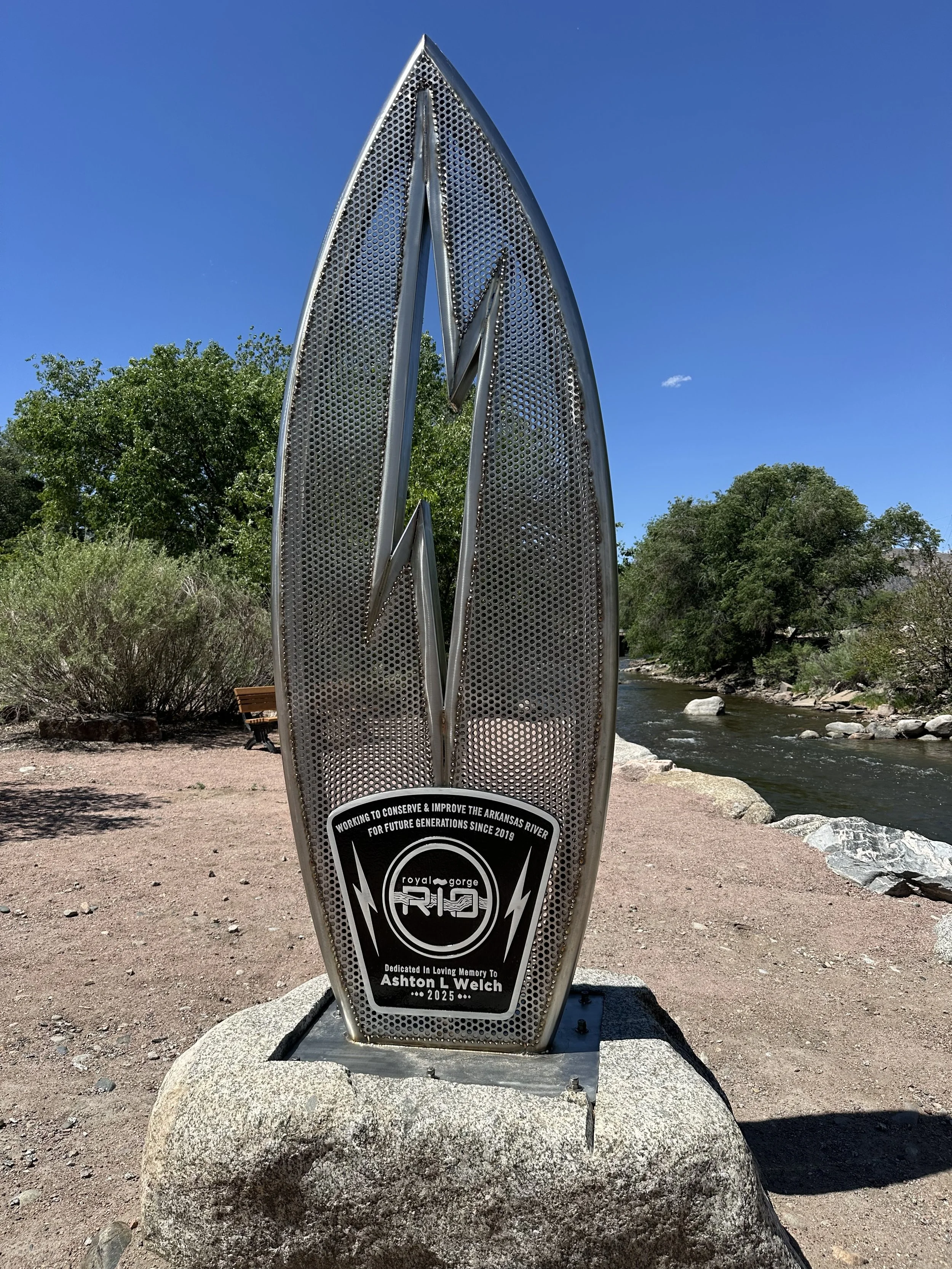 The Royal Gorge RIO Ashton Welch Memorial Surfboard