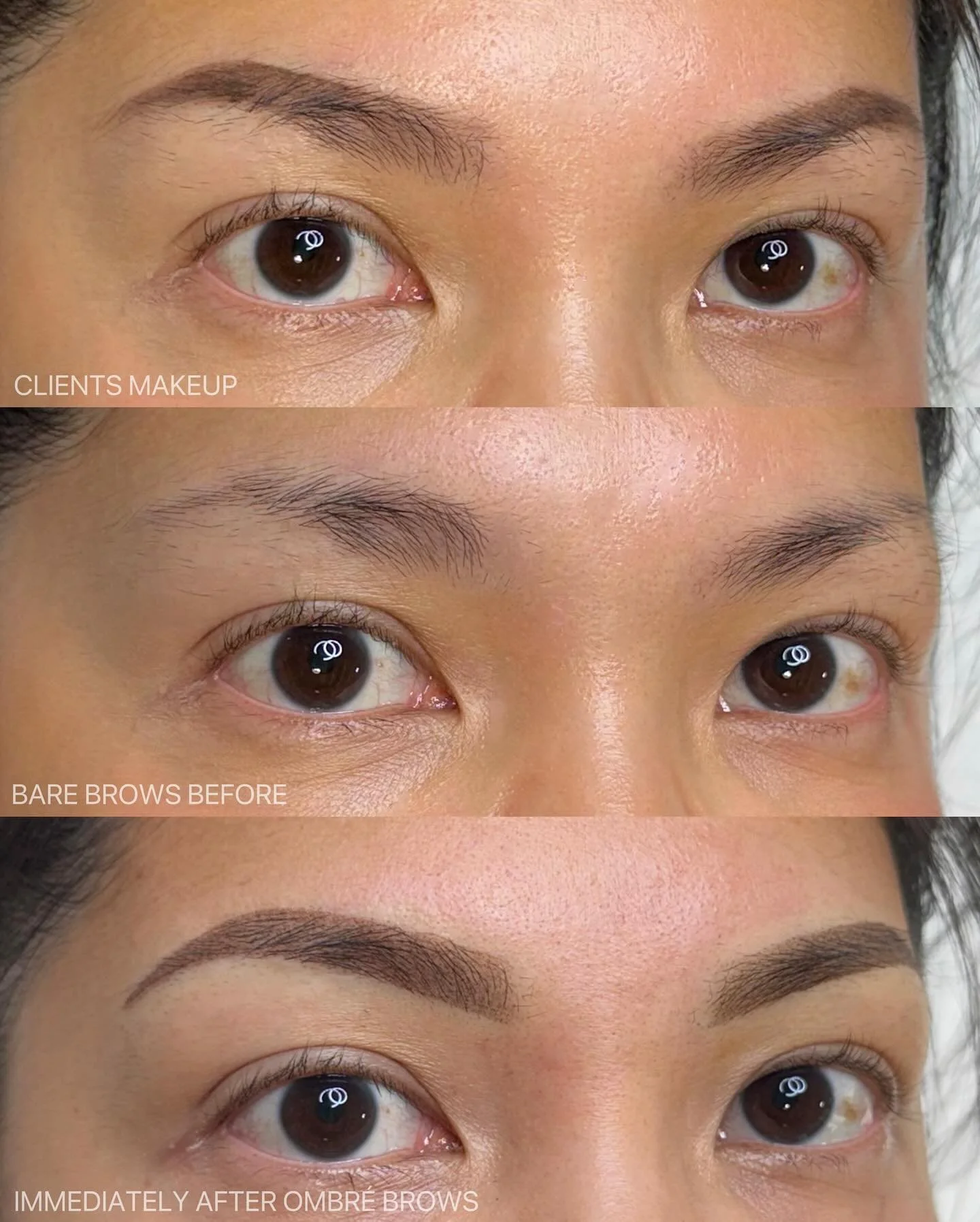 She told me she finally decided to book with me and the results speak for themselves! 
Brows truly frame the face, and with the right shape and definition, they can completely transform your look. Ombre powder brows are soft, natural, and low-mainten