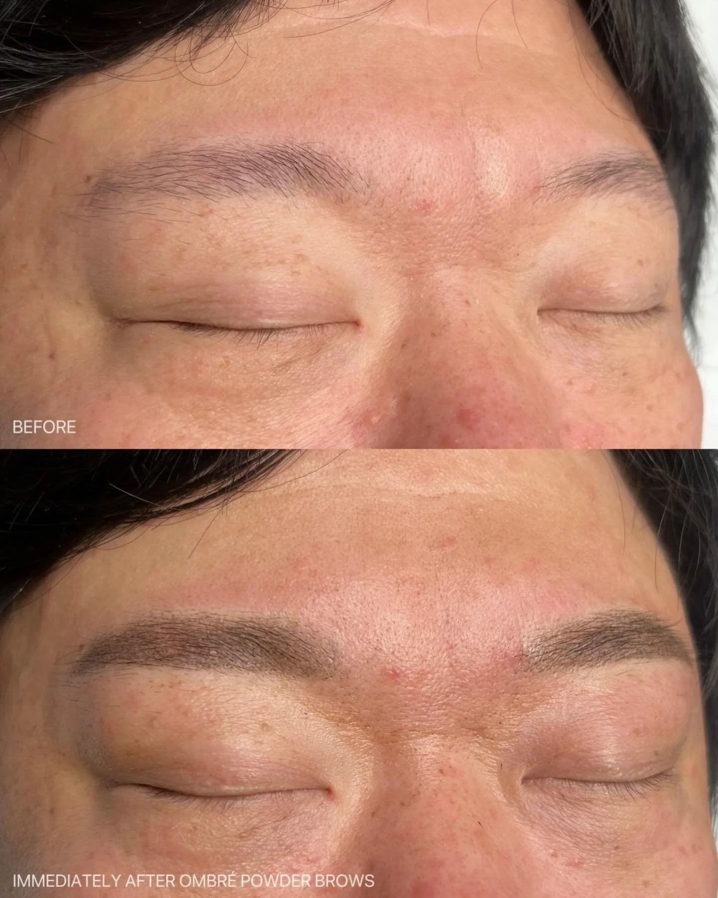 Ombr&eacute; powder brows for men ✨

My client wanted a soft shadow effect behind the brow hairs with no harsh lines. The focus was a natural, powdery finish rather than a bold brow, with a softer structure that enhances his natural shape. The result