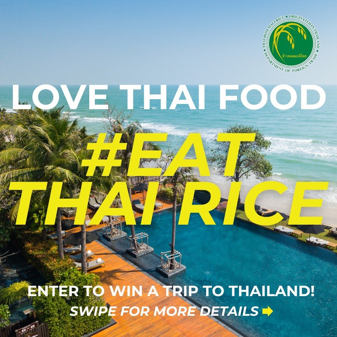 Authentic Thai Rice is a favorite ingredient in the global culinary landscape - showcase your favorite Thai Rice dish for  a chance to win a trip for two to Thailand! ✈️🍚🇹🇭

How to enter @EatThaiRice's contest:

TO ENTER:
🟢Follow our official soc