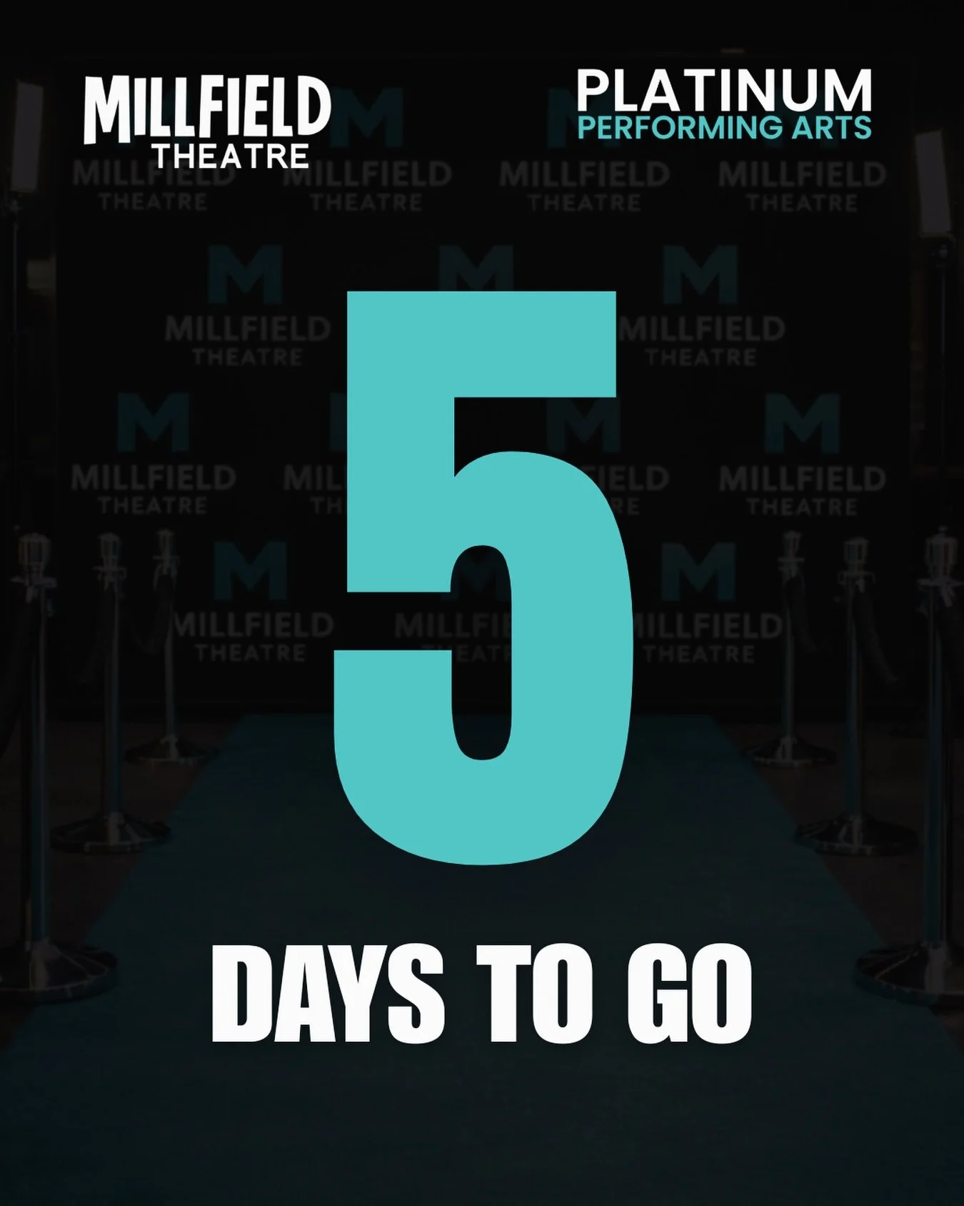 Only 5 days until Millfield Theatre reopens its doors!!🤩✨ We&rsquo;re so excited to welcome the public back after 4 weeks of work and share an enhanced theatre experience with you all! 🎭🥂✨