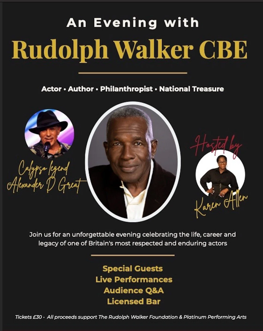 An evening with Rudolph Walker CBE