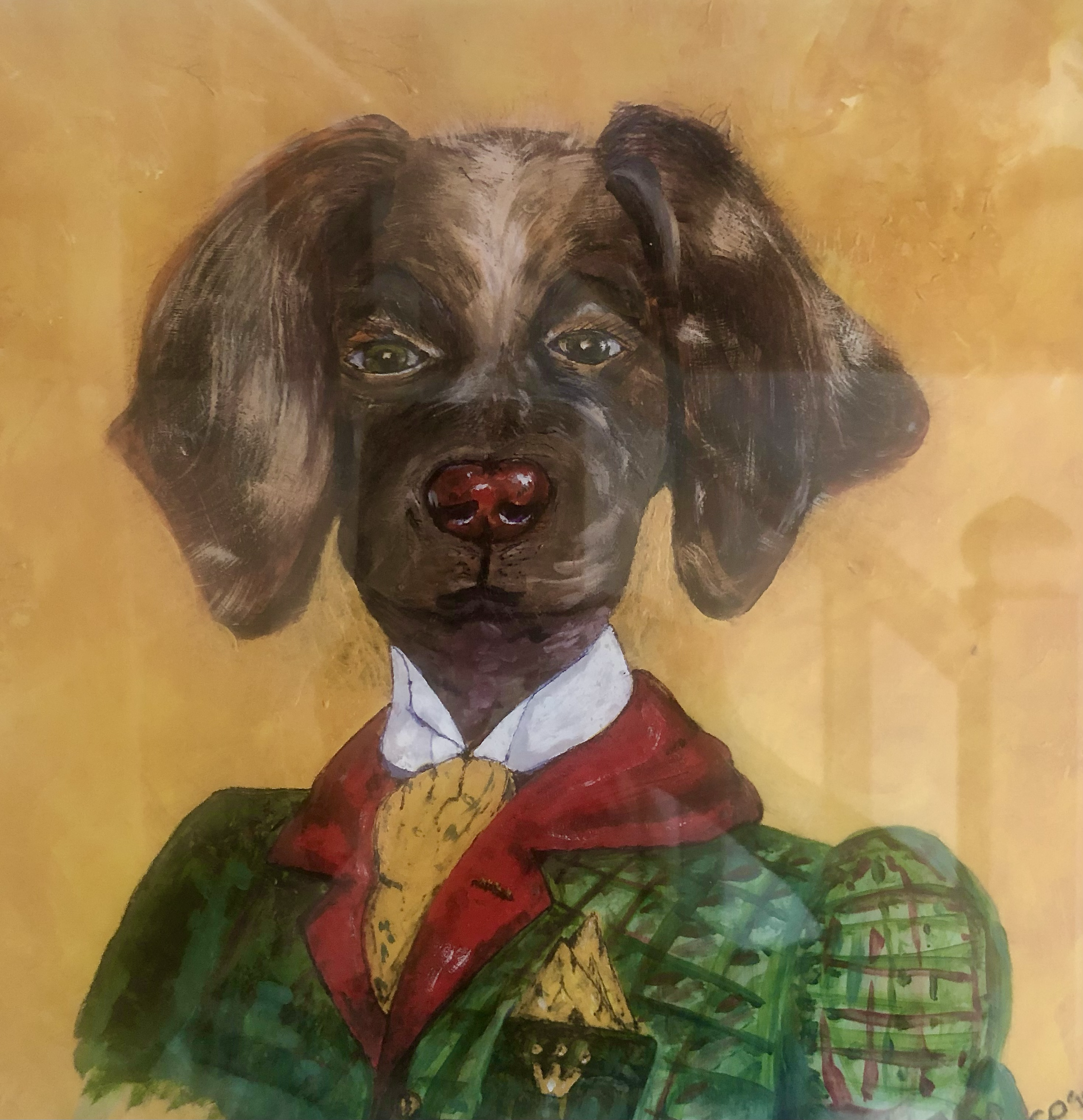 Cedric - Oil on wood
Commissioned by private request for 'a dog in a smoking jacket.'