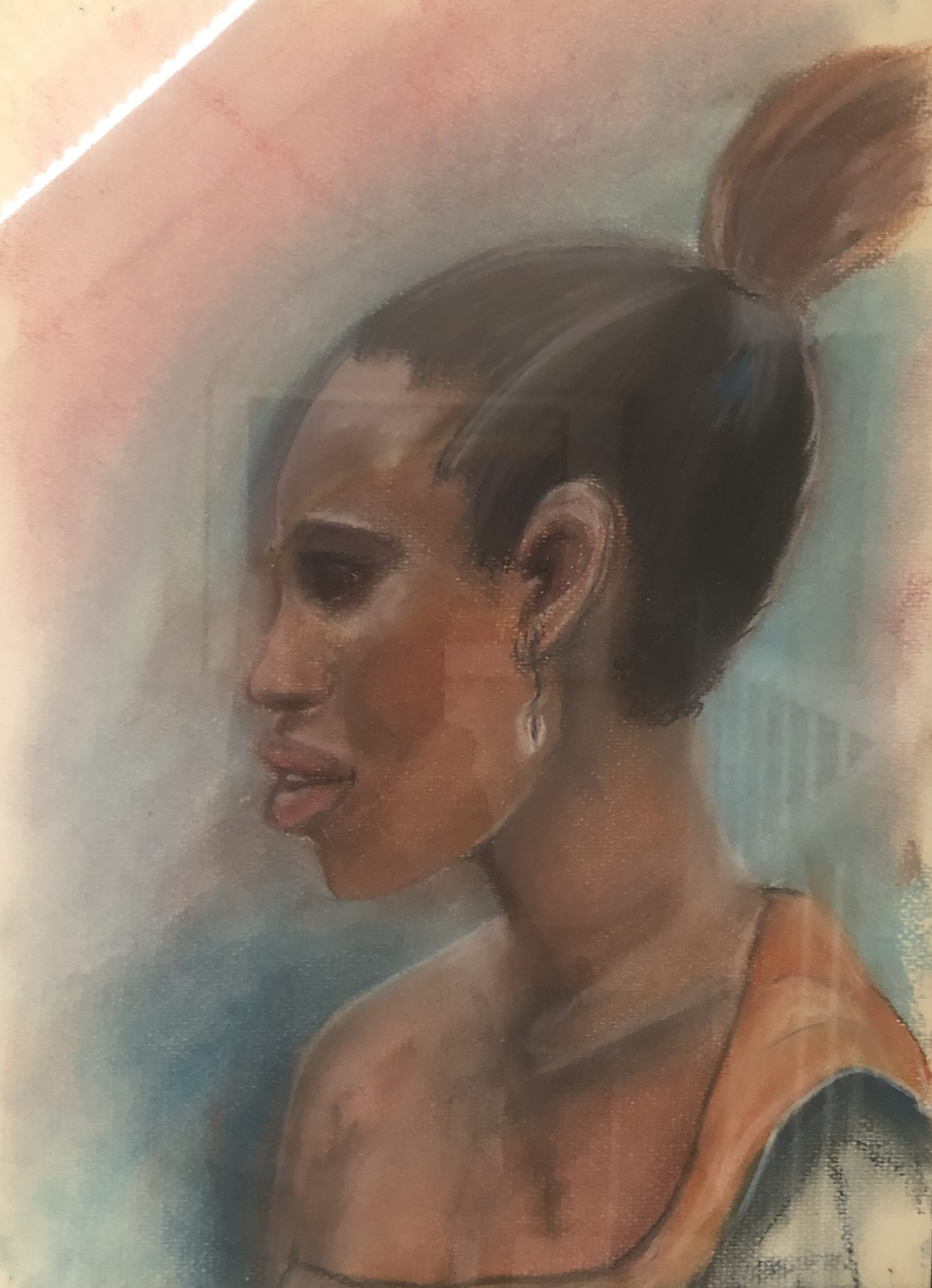 Electra - oil pastels on paper