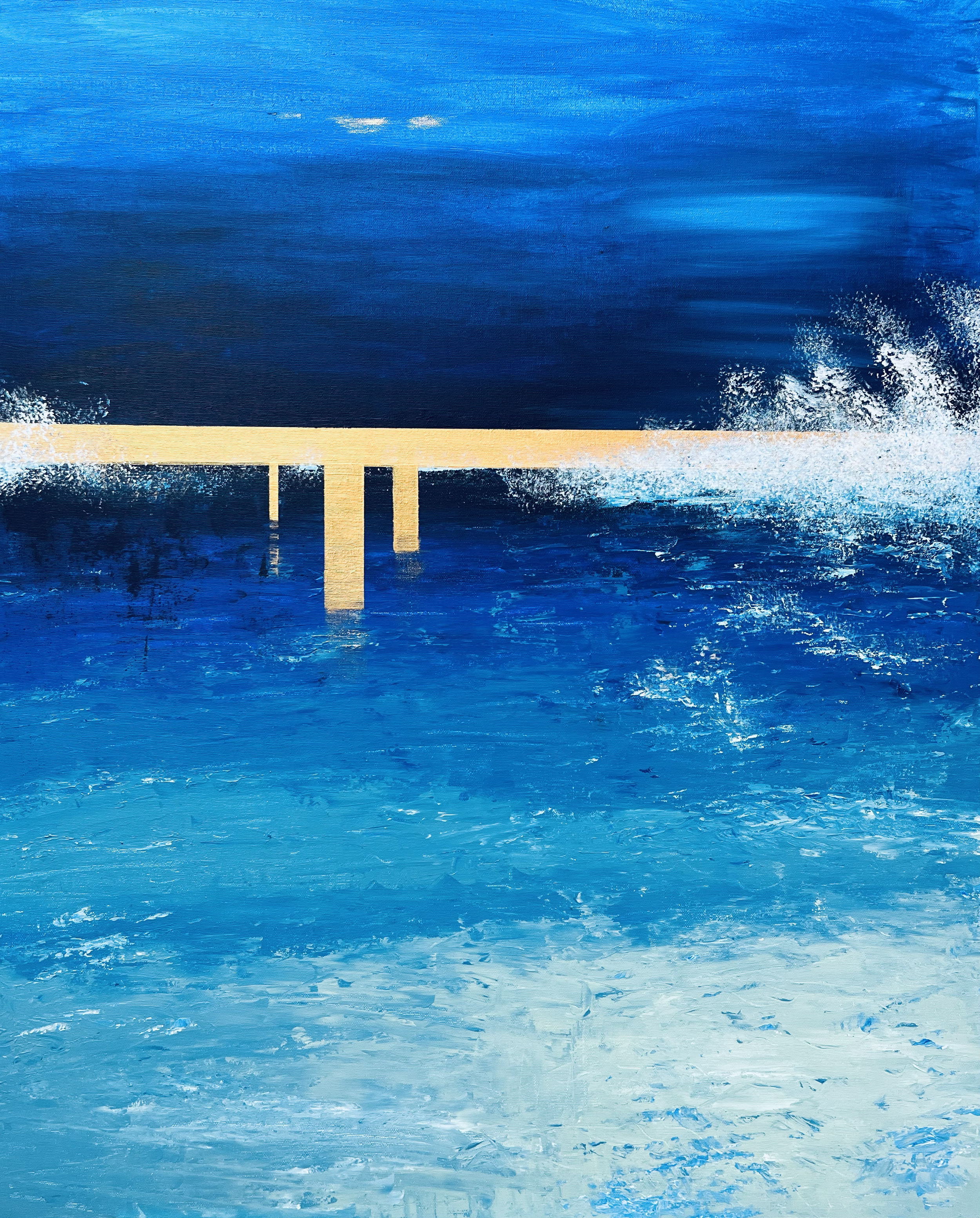 The Golden Line - Acrylic on canvas