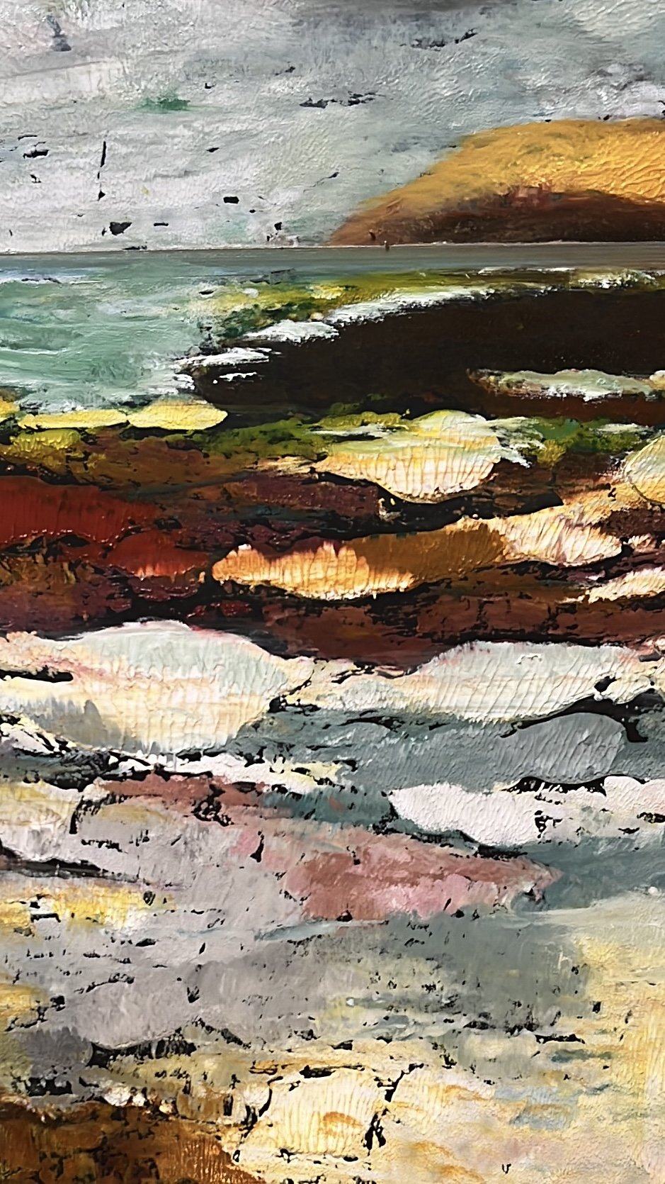 Pentire Point - Printing Ink and oil on paper
