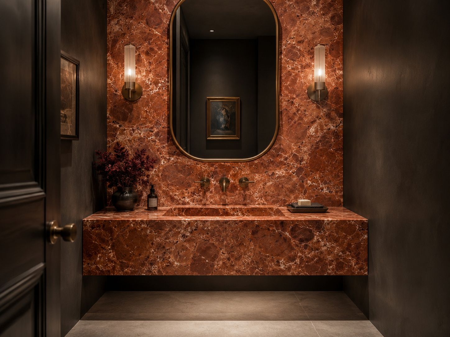 Rosso Melograno Powder Room