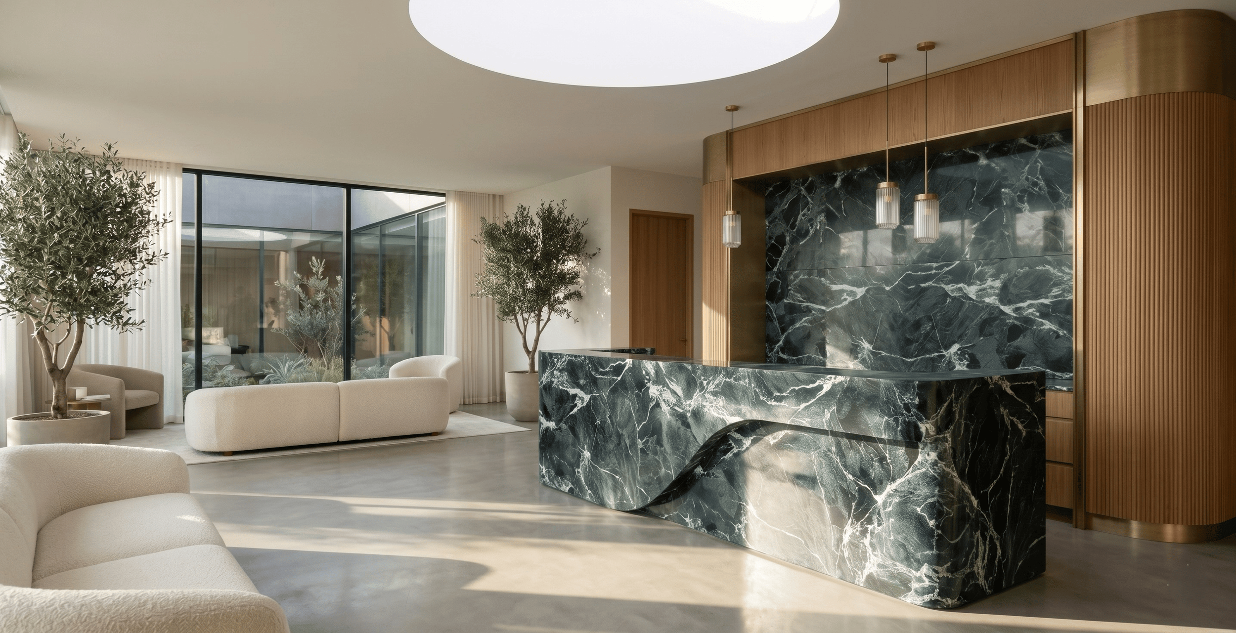Verdi Alpi Polished Reception Desk