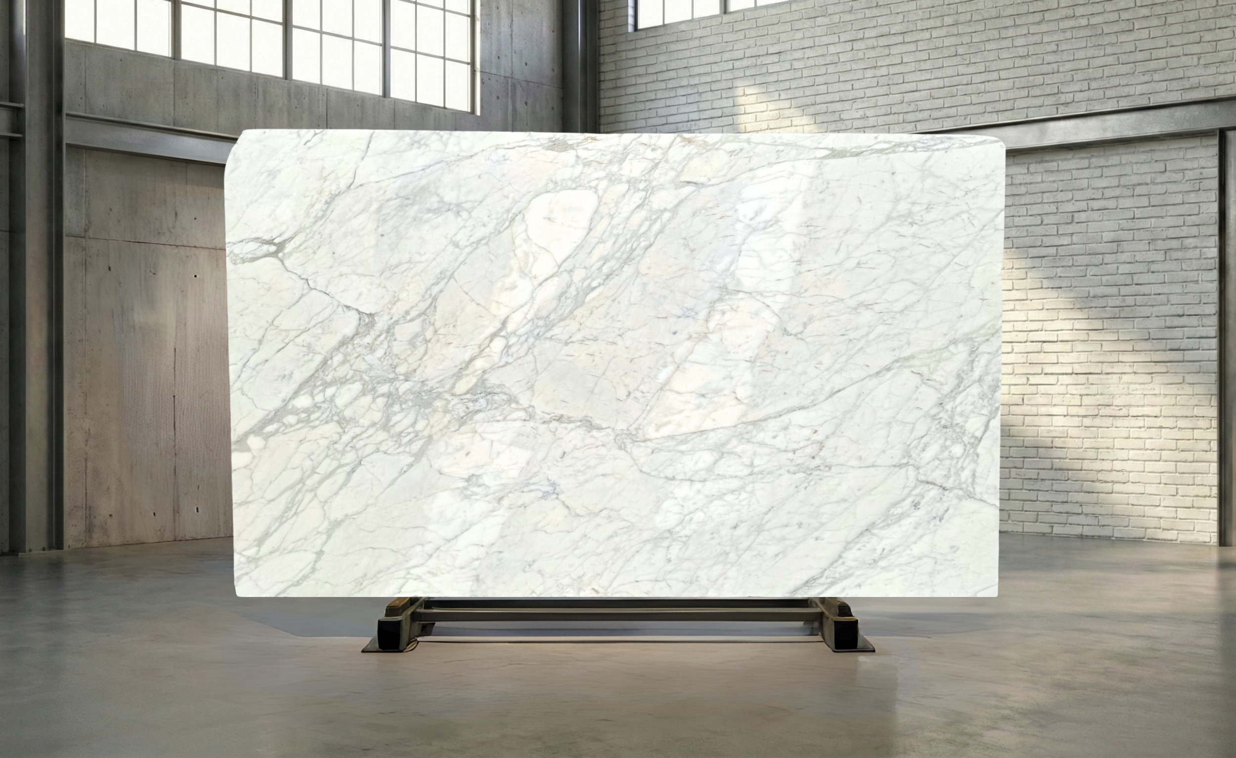 Calacatta Caldia Honed Marble Slab