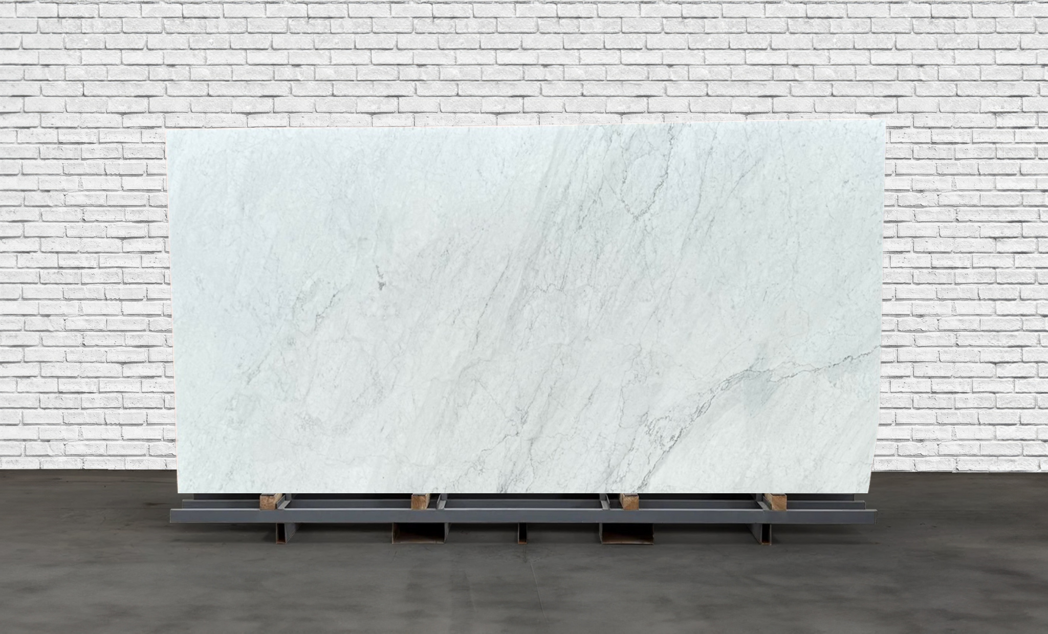 Bianco Carrara Canal Grande Honed Italian Marble Slab