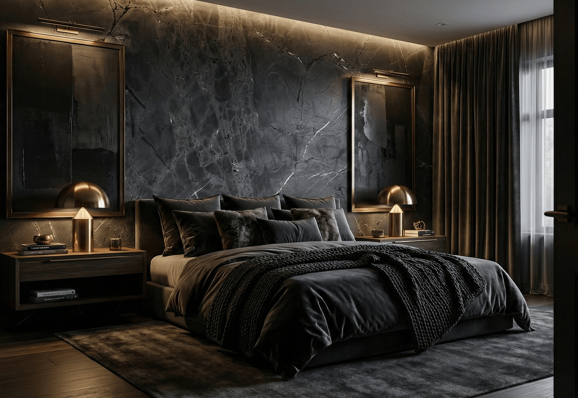 Negresco Leathered Quartzite Bedroom