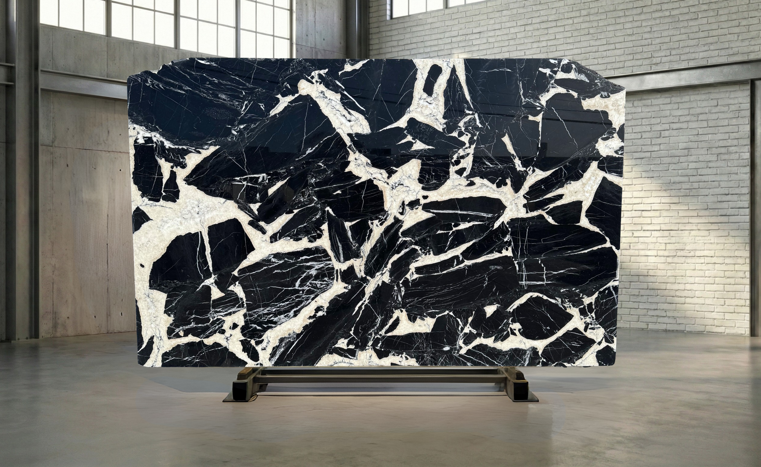 Grand Antique Polished Marble Slab