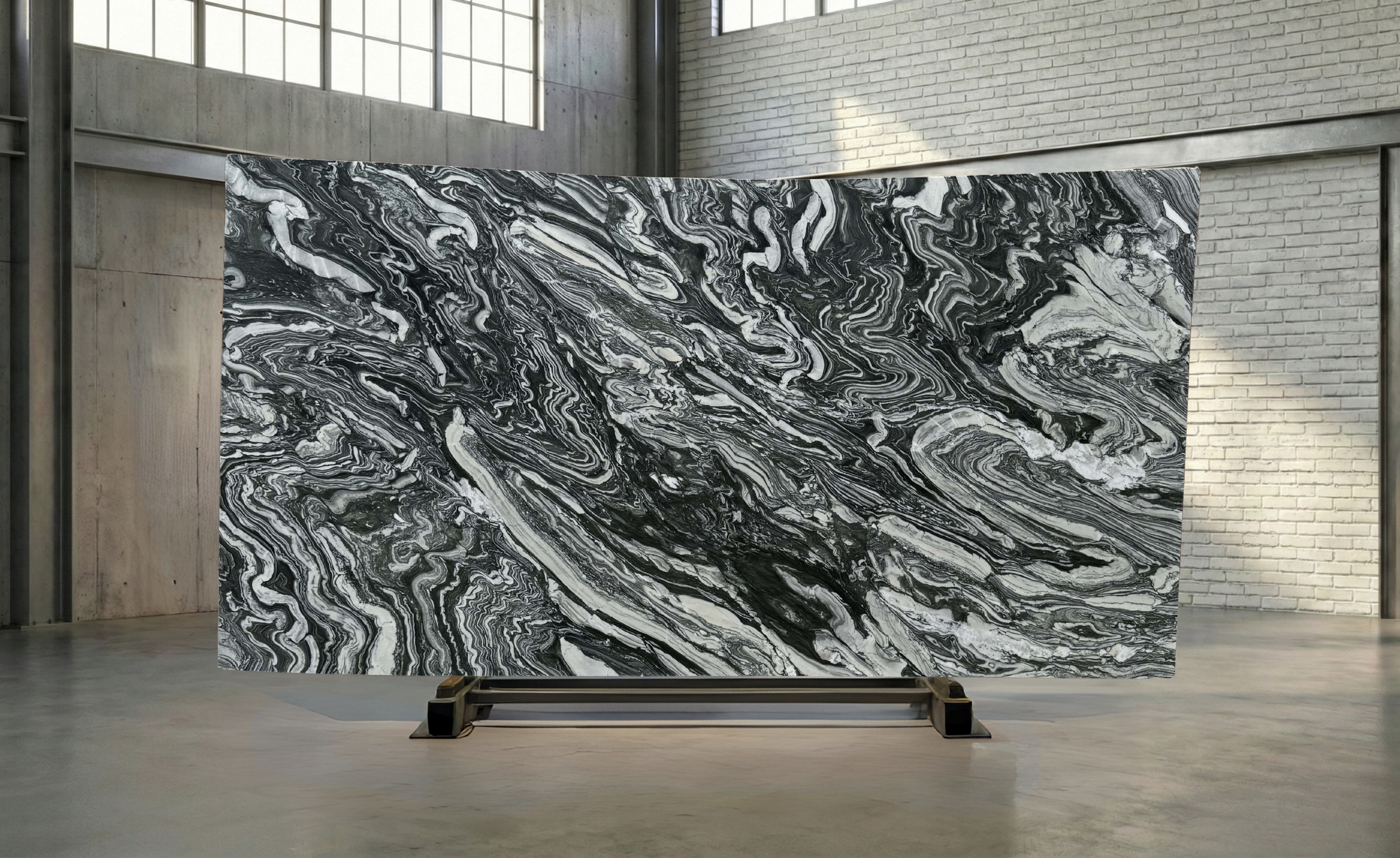 Arabescato Ovulato Leathered Marble Slab