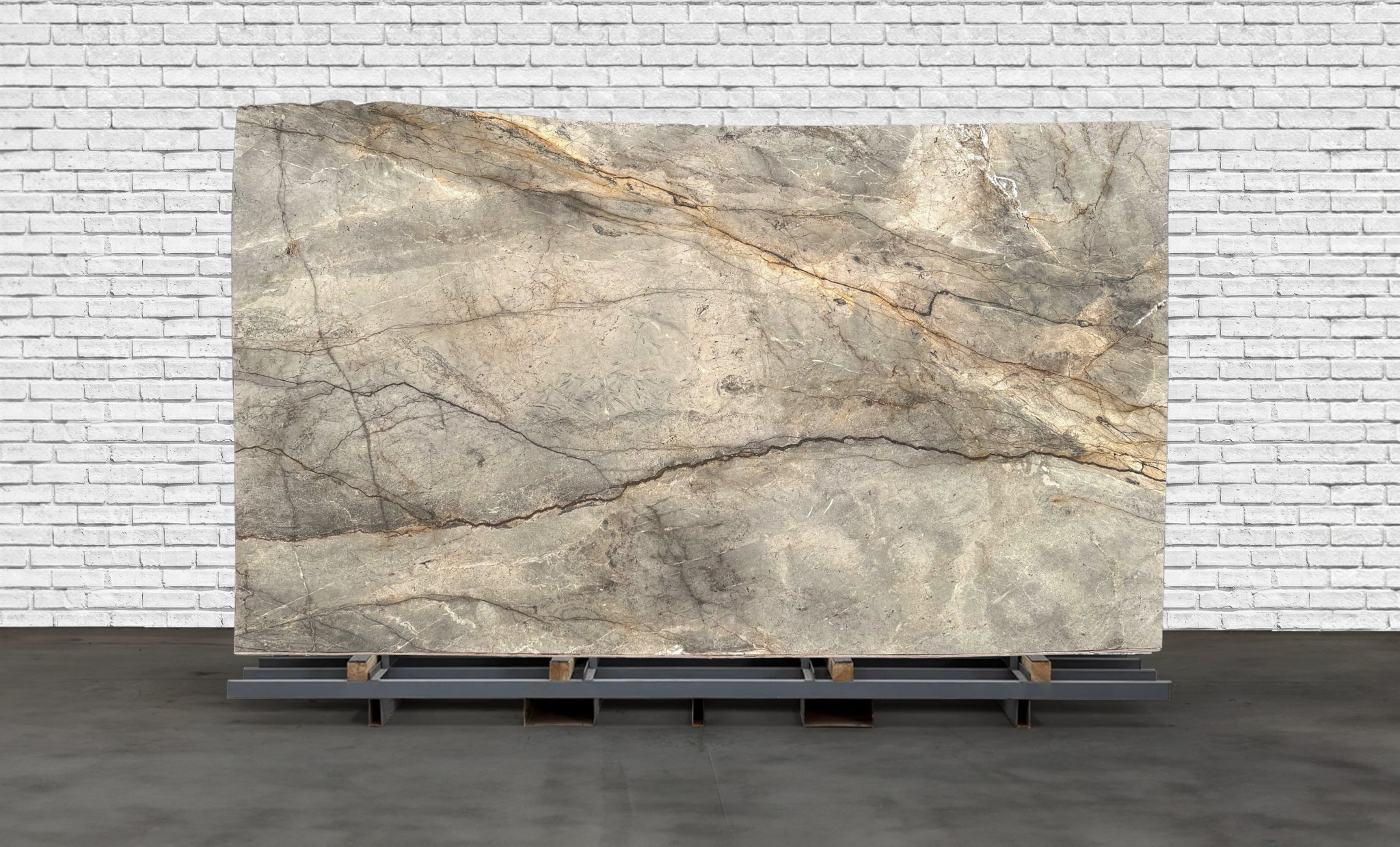 Silver Roots Honed Marble Slab