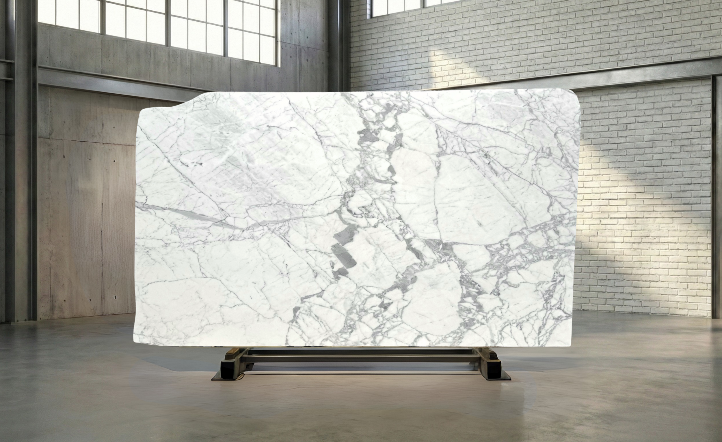 Statuario Belgia Honed Marble Slabs