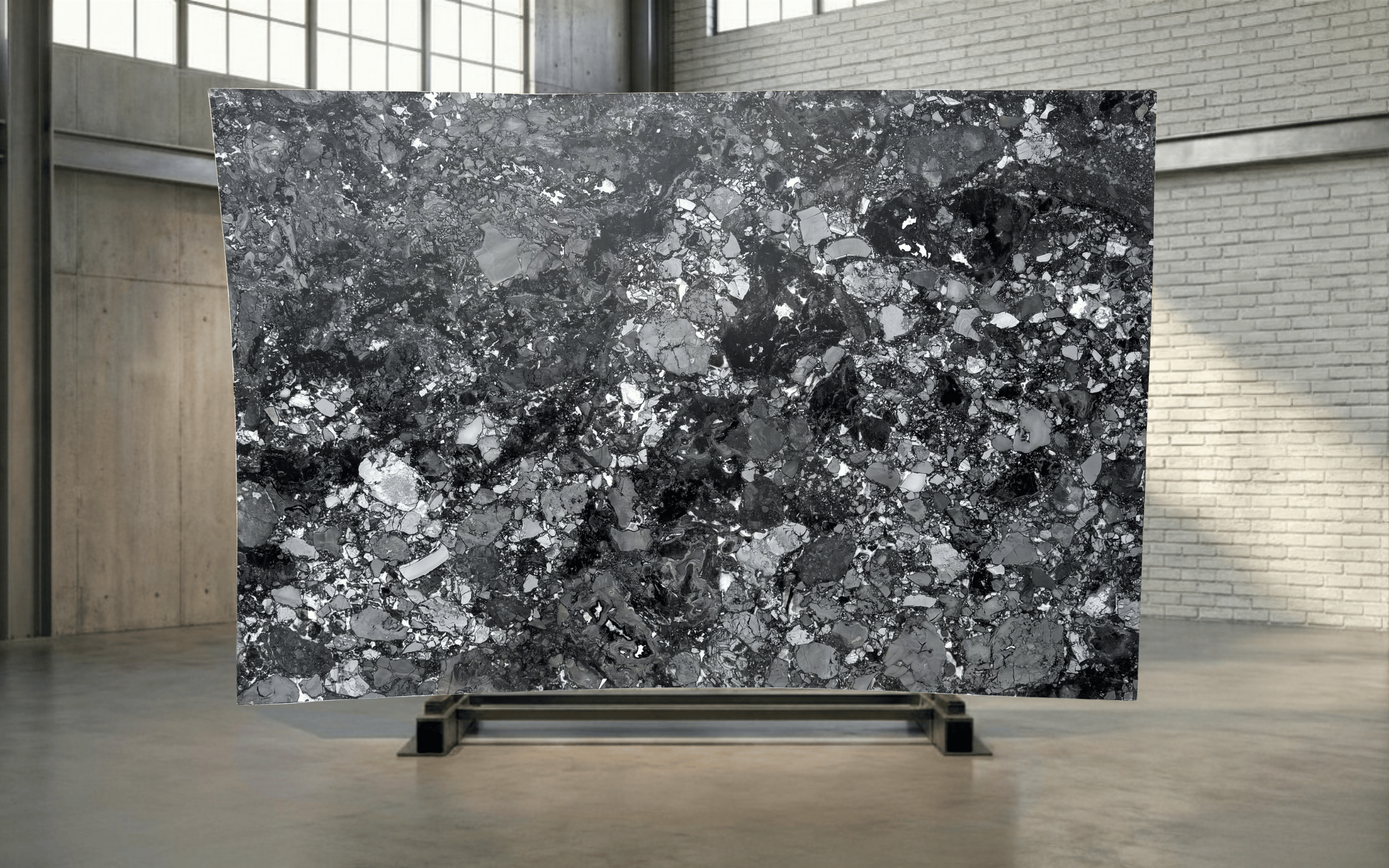 Ceppo Noir Leathered Marble Slab