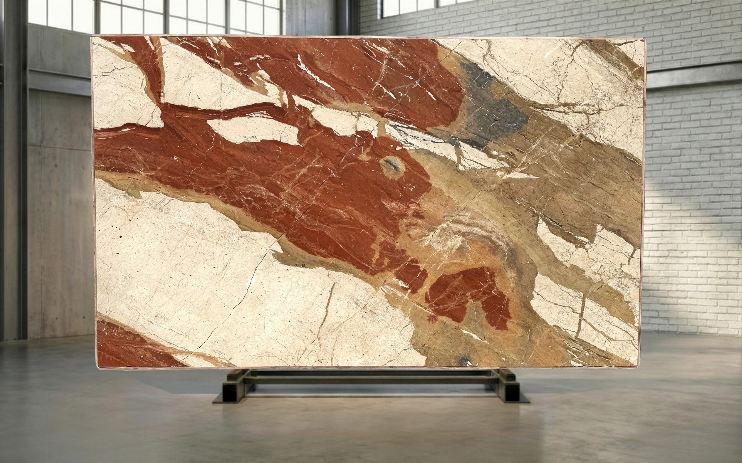 Breccia Fantastica Honed Marble Slab
