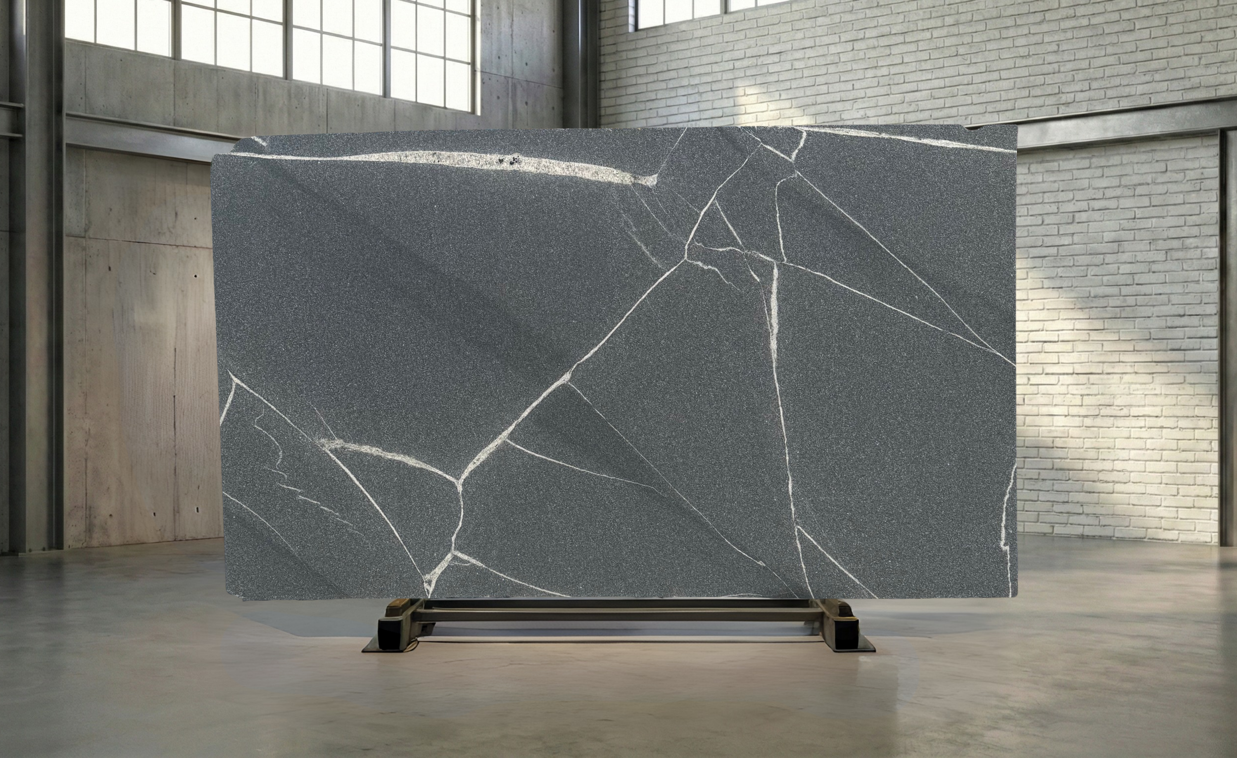 Vincent Black Lava Finish Granite Slab